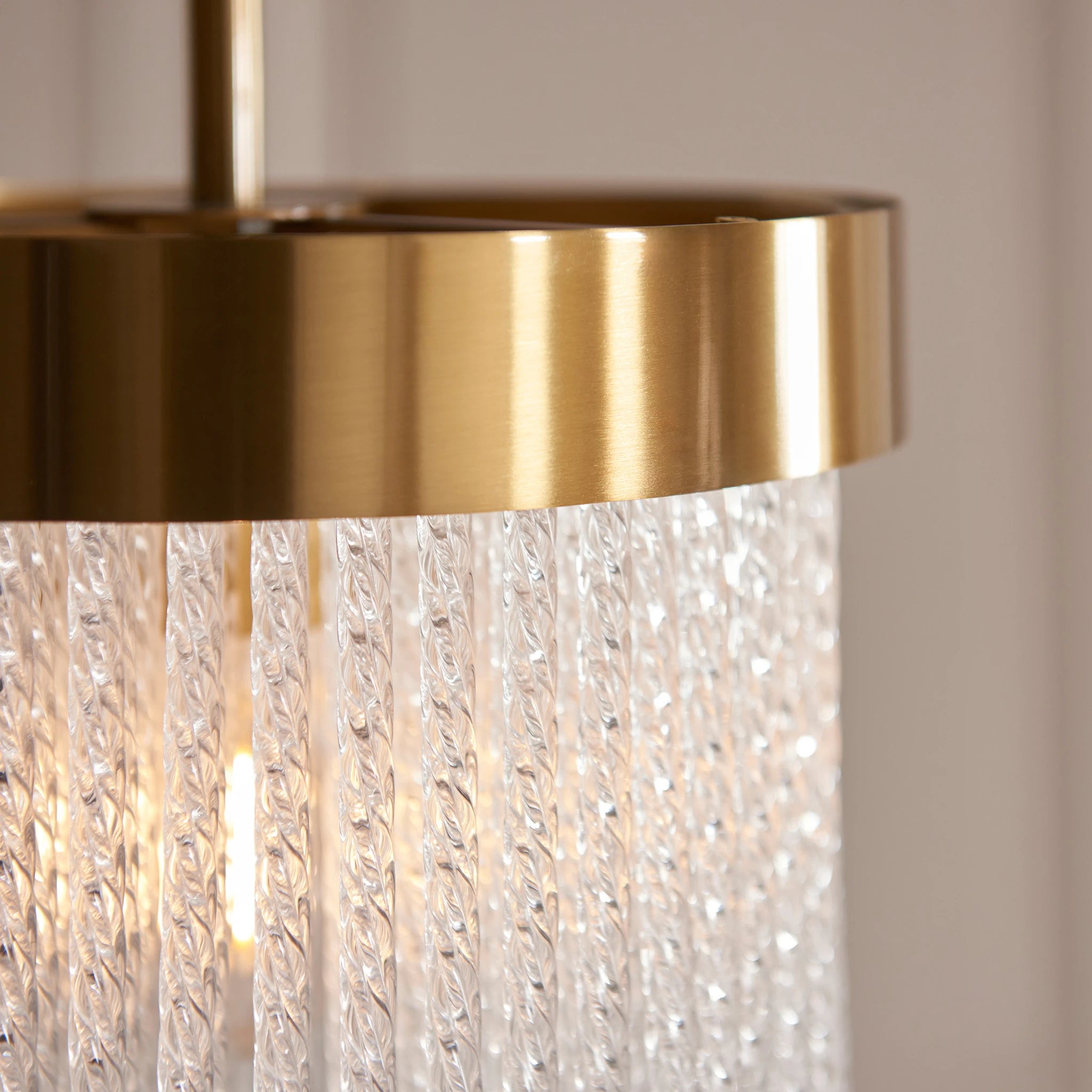 Lumario Brushed Aged Brass Single Pendant Light