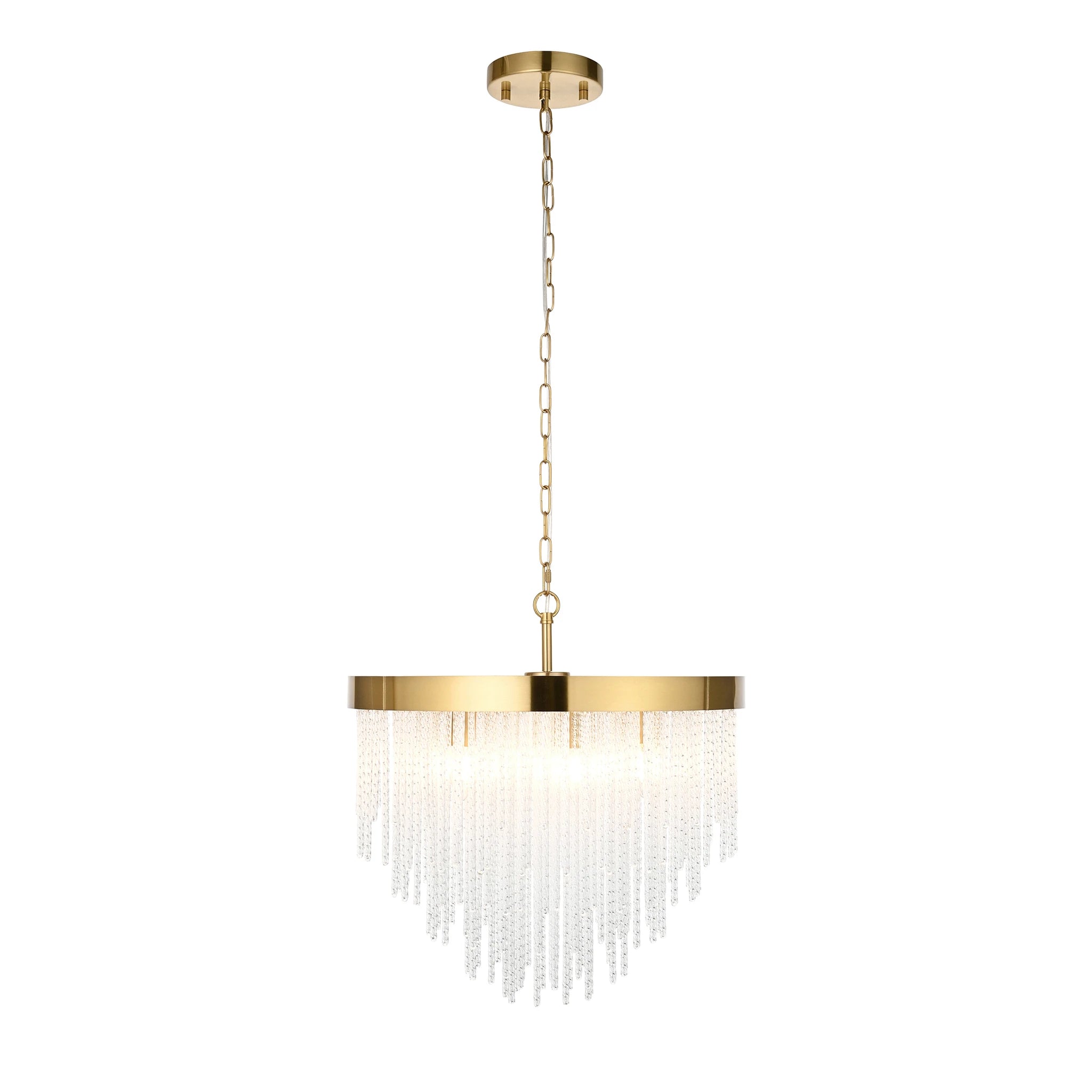 Lumario Brushed Aged Brass 5 Light Pendant