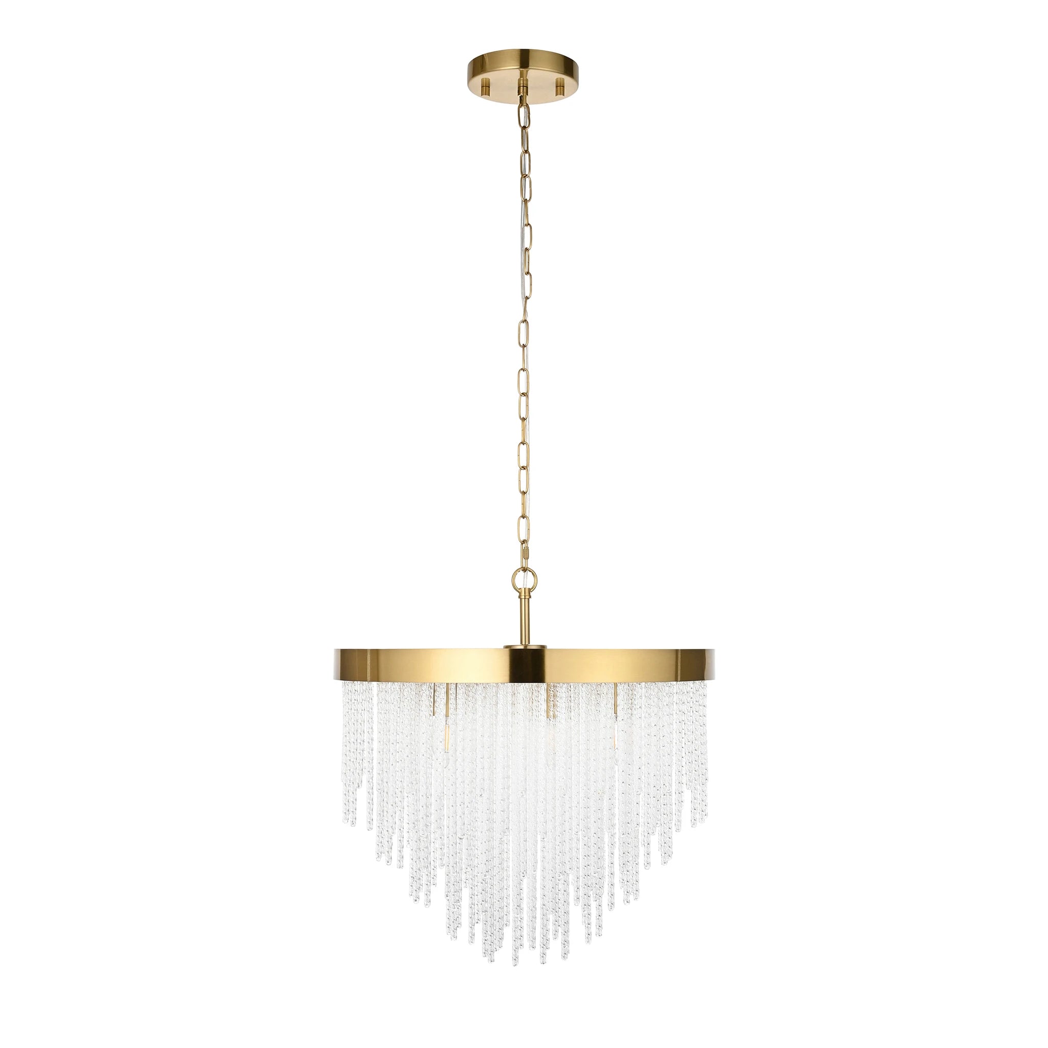 Lumario Brushed Aged Brass 5 Light Pendant