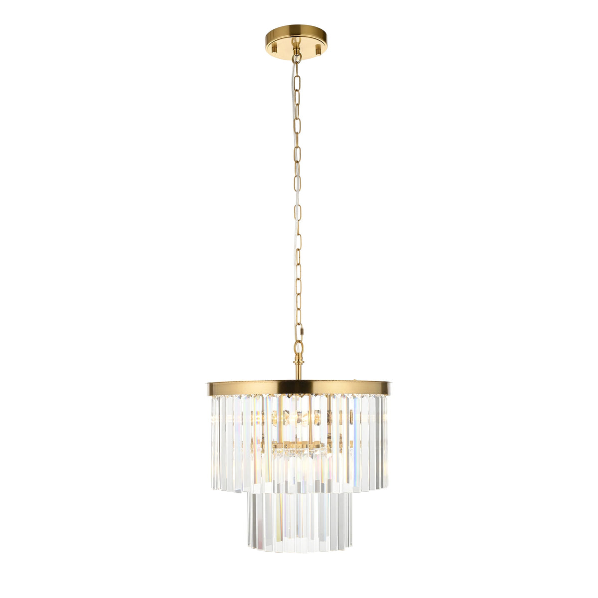 Reagan Brushed Aged Brass 4 Light Pendant
