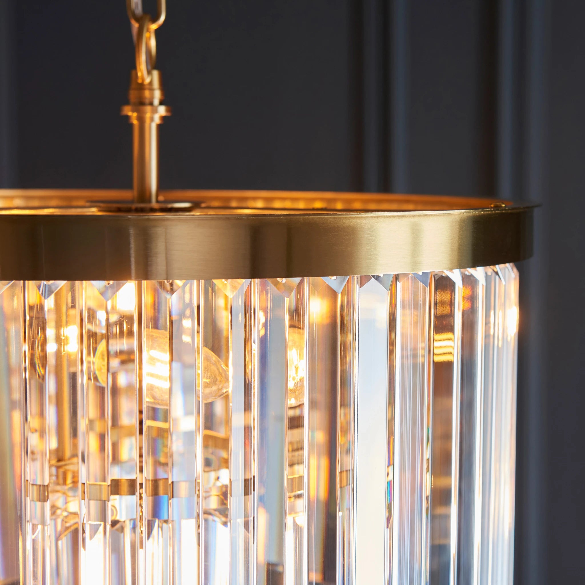 Reagan Brushed Aged Brass 4 Light Pendant