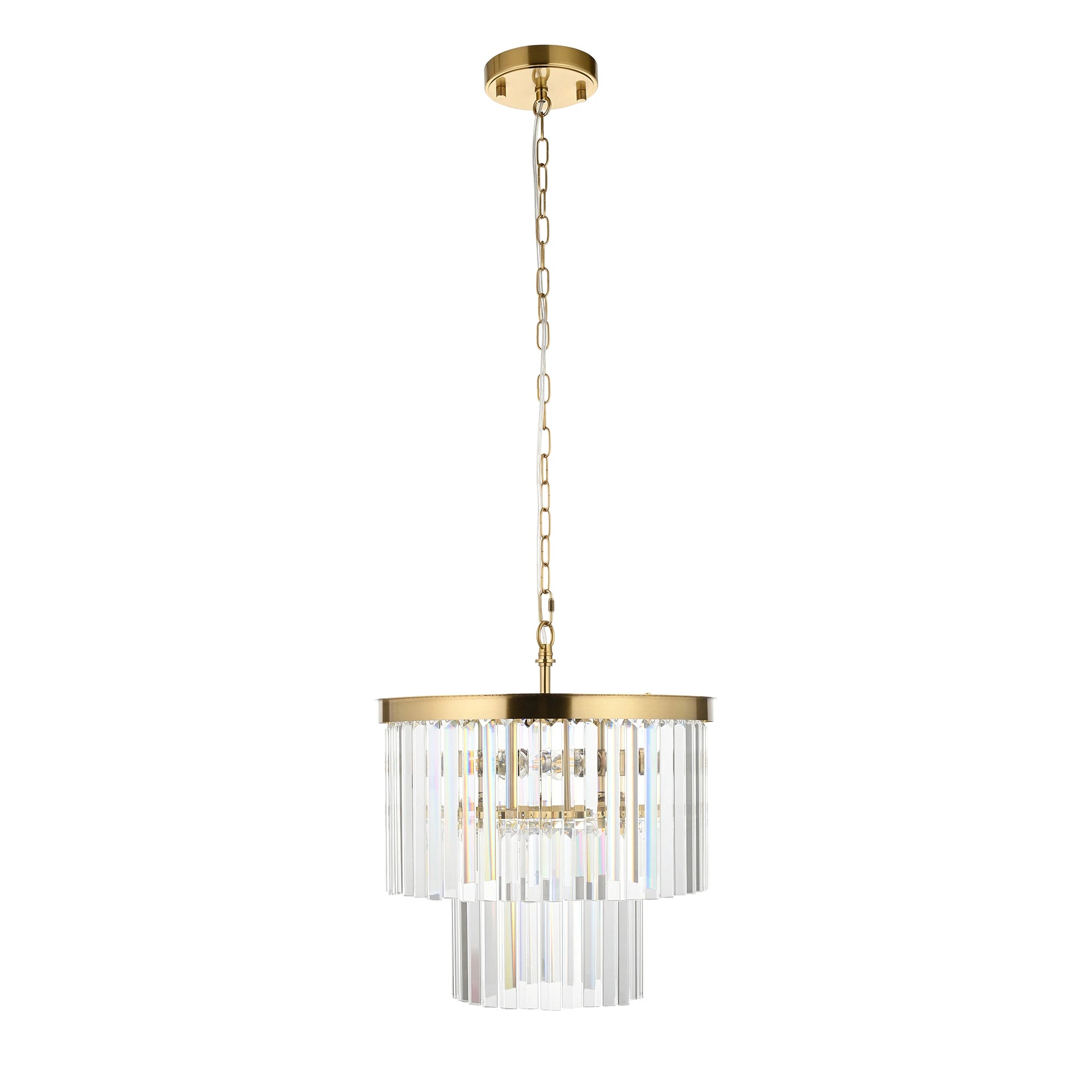 Reagan Brushed Aged Brass 4 Light Pendant