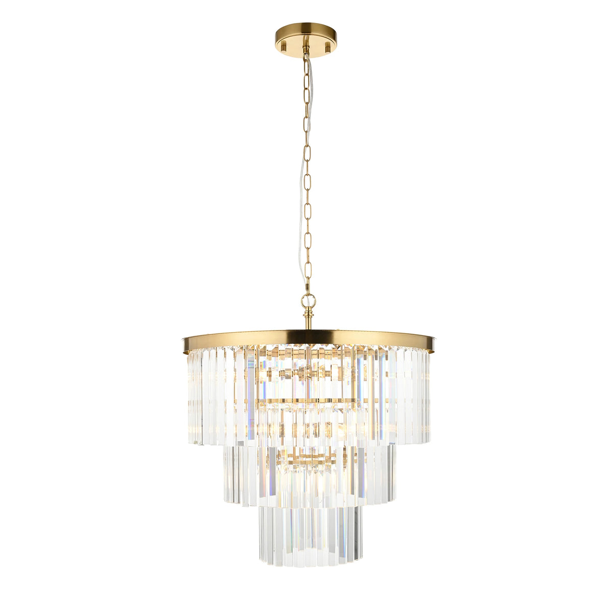 Reagan Brushed Aged Brass 7 Light Pendant