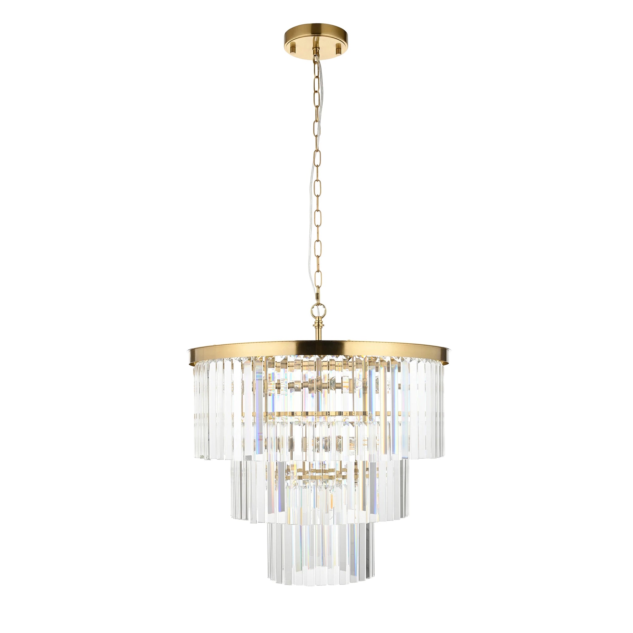 Reagan Brushed Aged Brass 7 Light Pendant