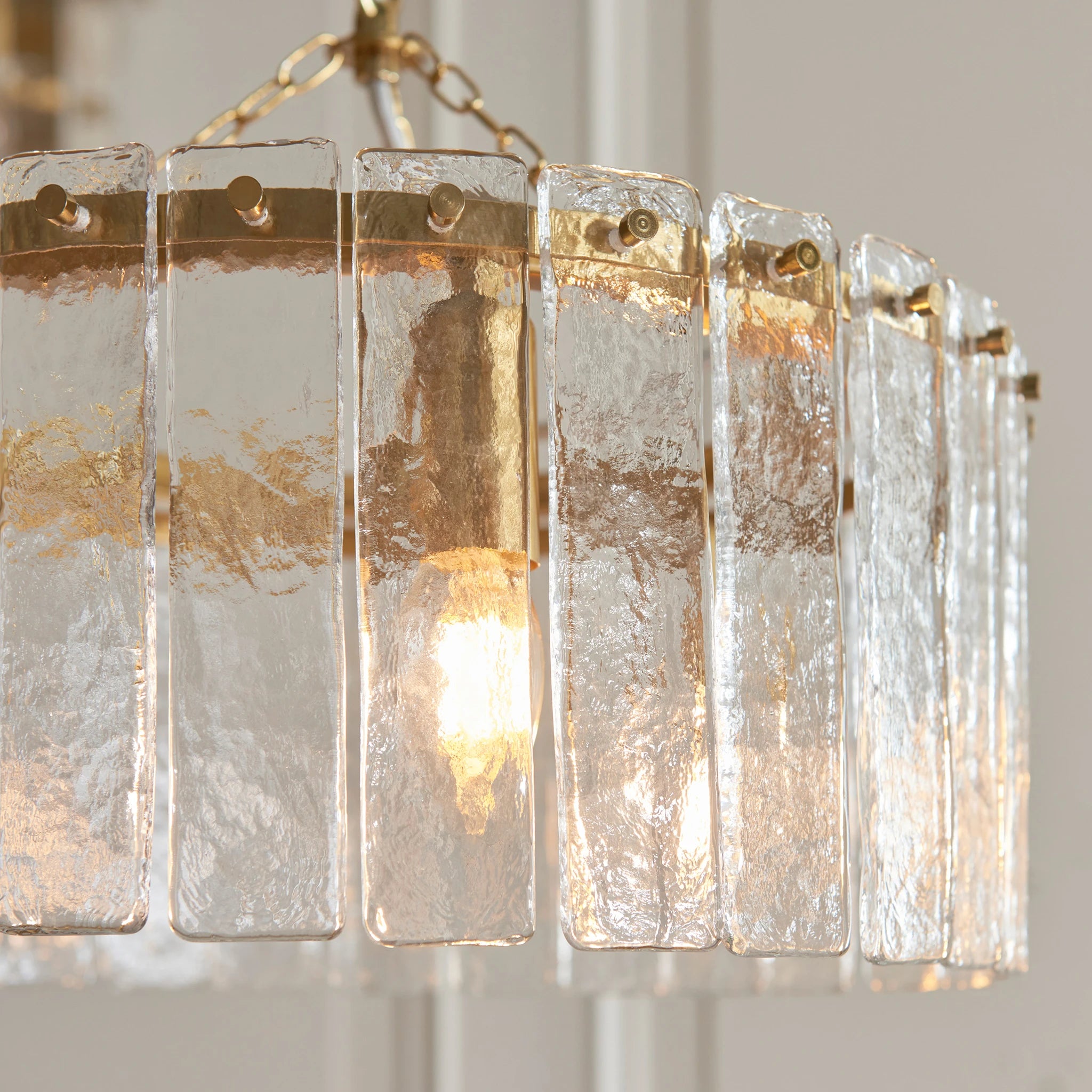 Orlena Brushed Aged Brass 3 Light Pendant