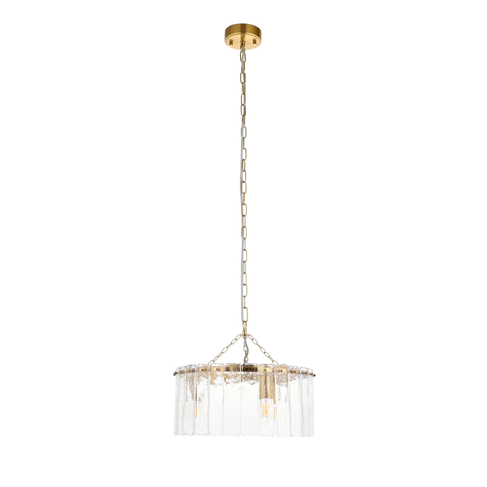 Orlena Brushed Aged Brass 3 Light Pendant