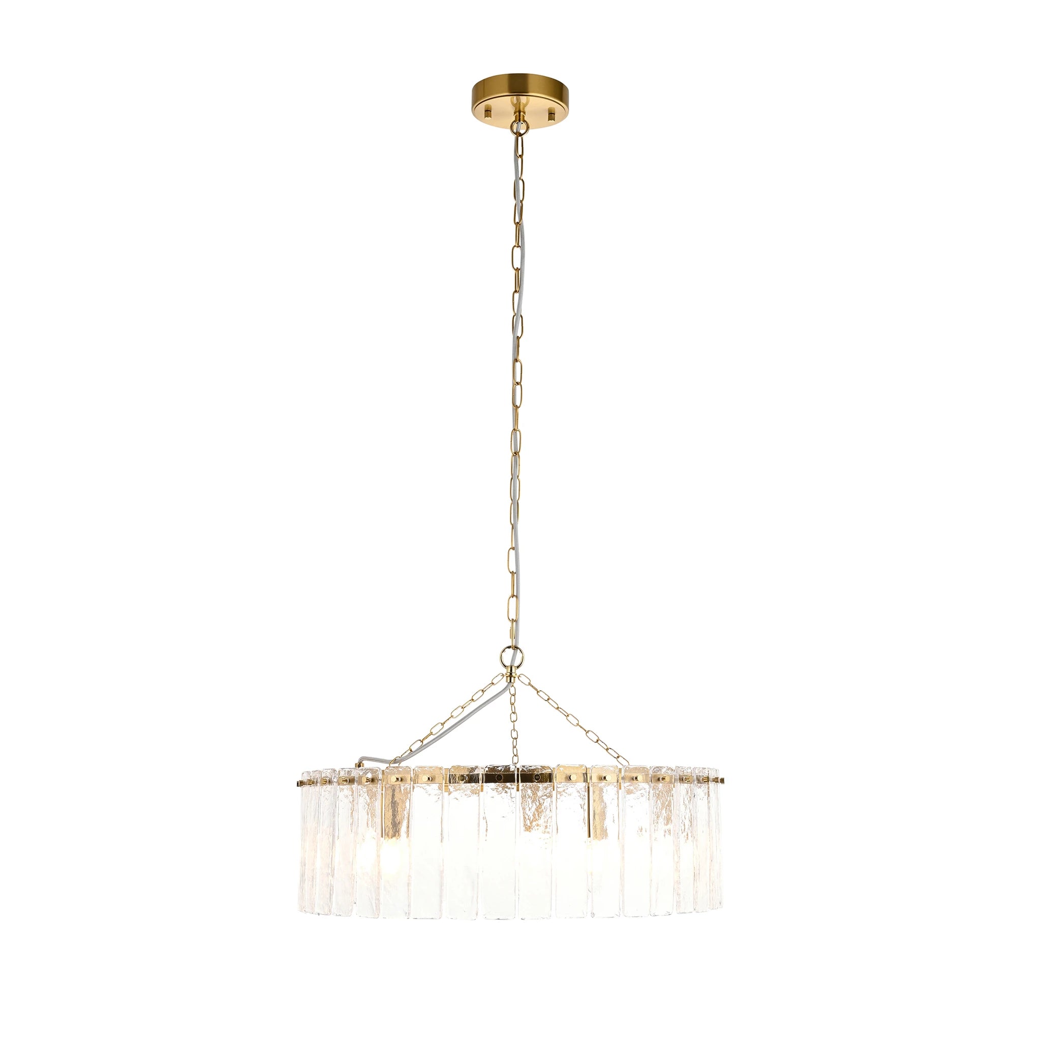 Orlena Brushed Aged Brass 5 Light Pendant