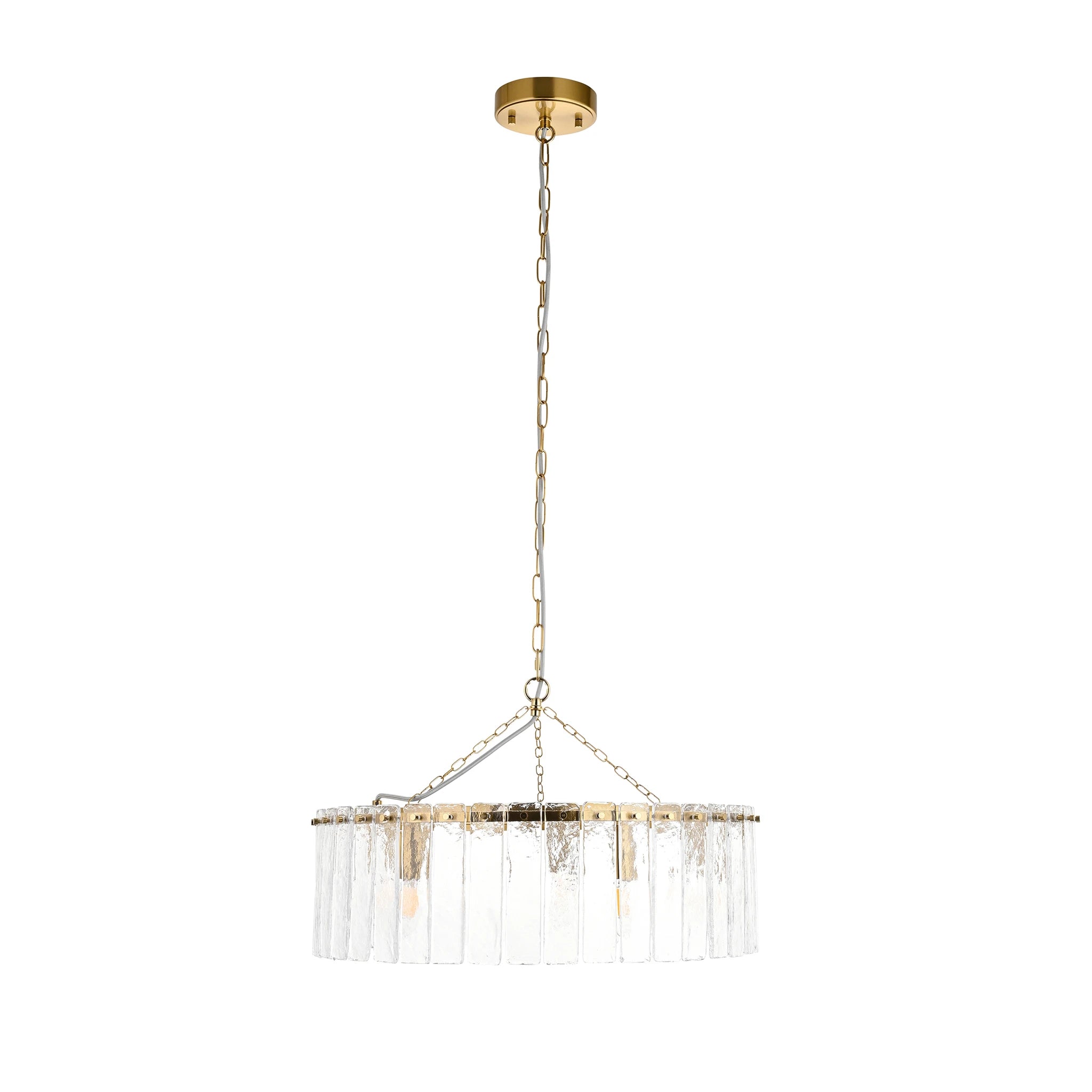 Orlena Brushed Aged Brass 5 Light Pendant