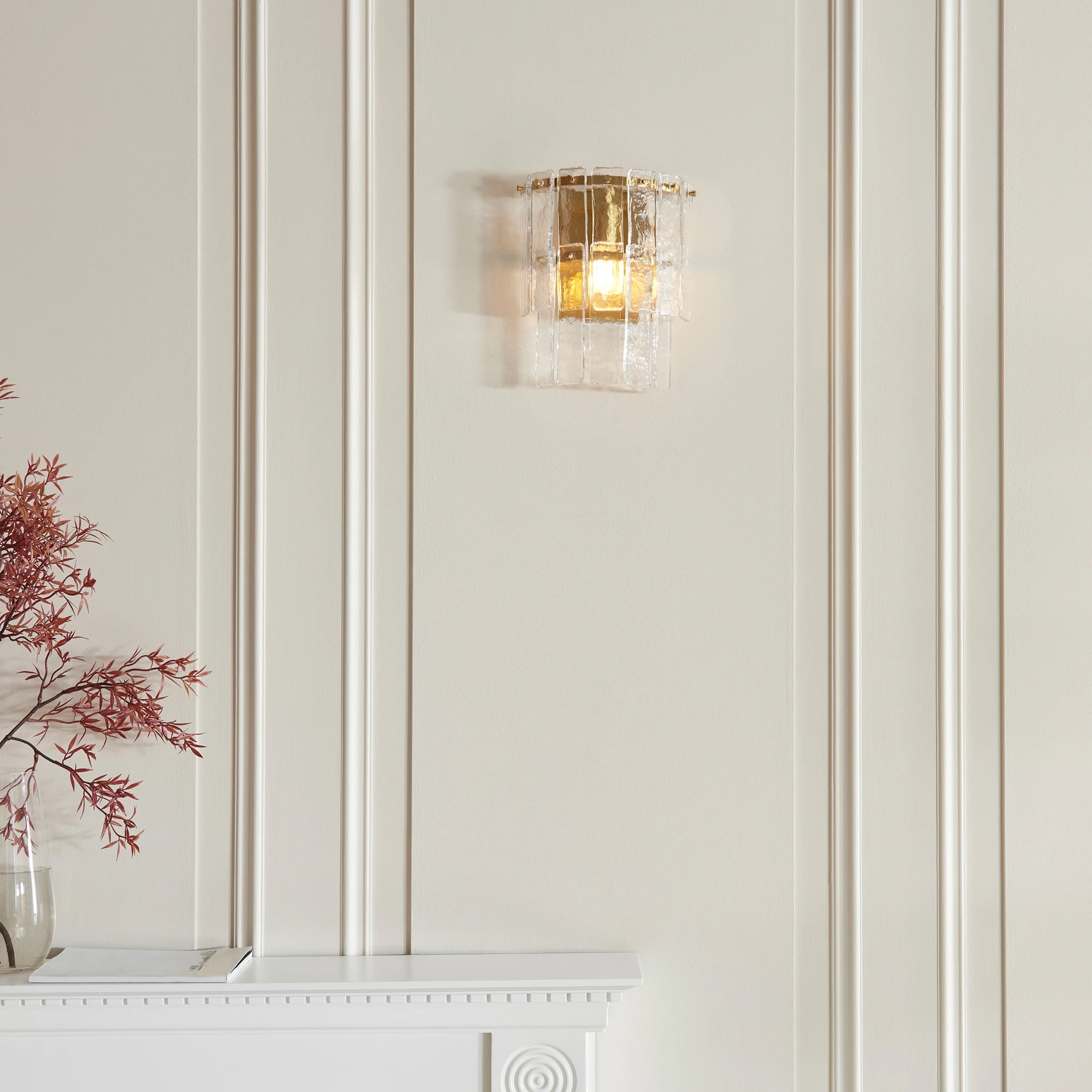 Orlena Brushed Aged Brass Wall Light