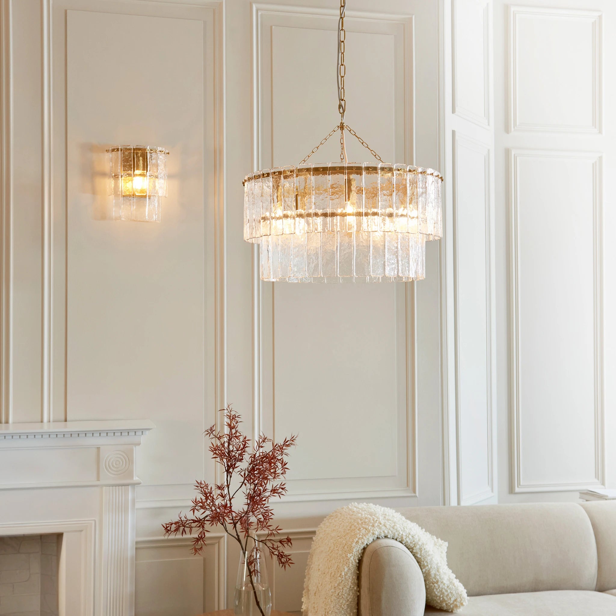 Orlena Brushed Aged Brass Wall Light