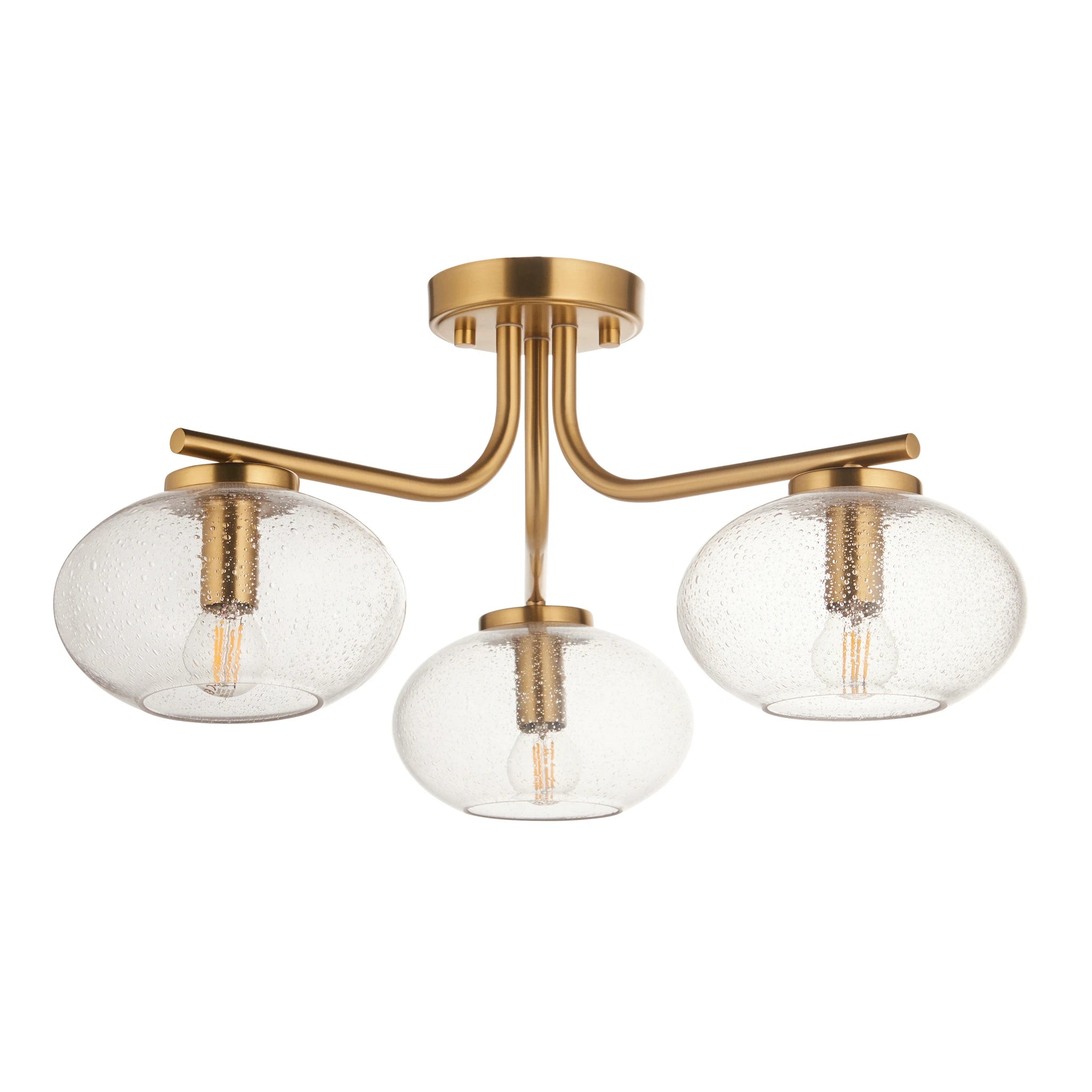 Lucentia Warm Brass 3 Light Ceiling Light