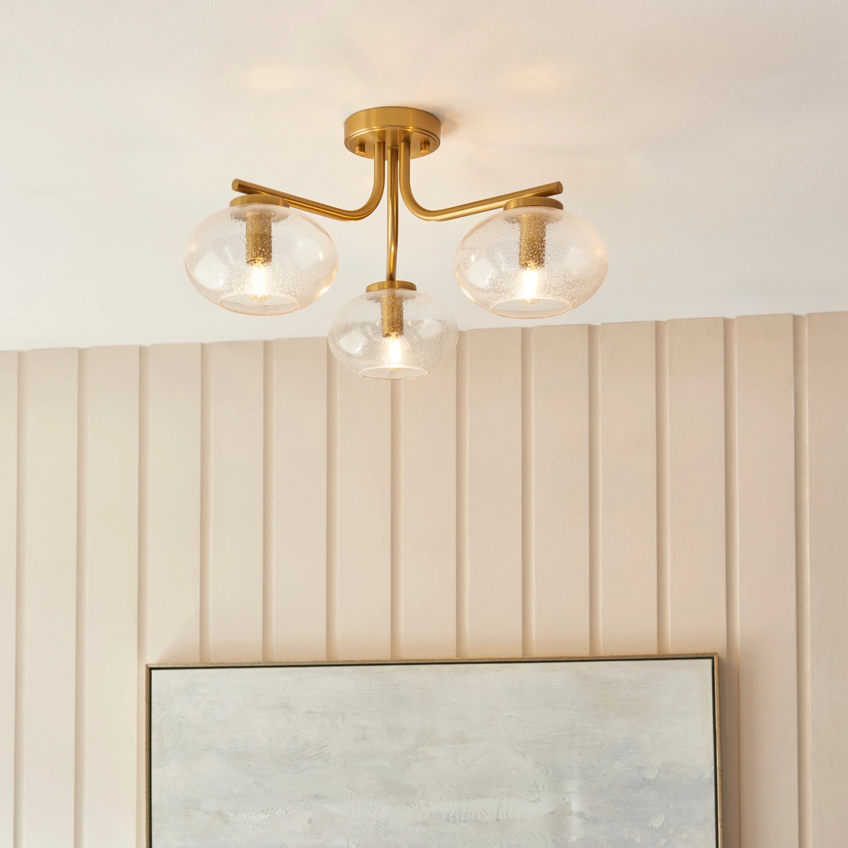 Lucentia Warm Brass 3 Light Ceiling Light
