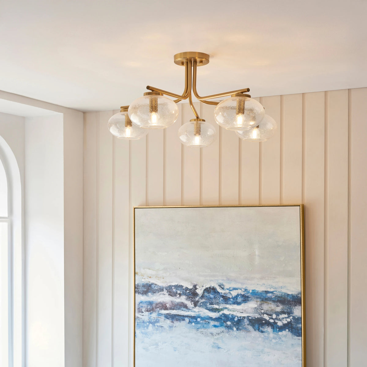 Lucentia Warm Brass 5 Light Ceiling Light