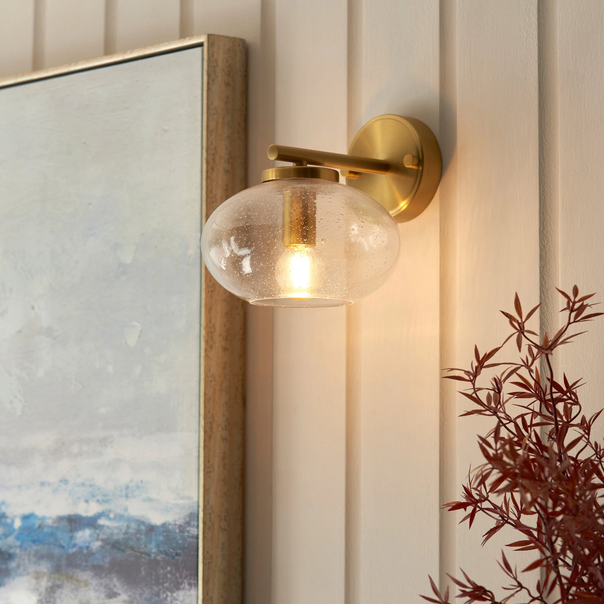 Lucentia Warm Brass Wall Light