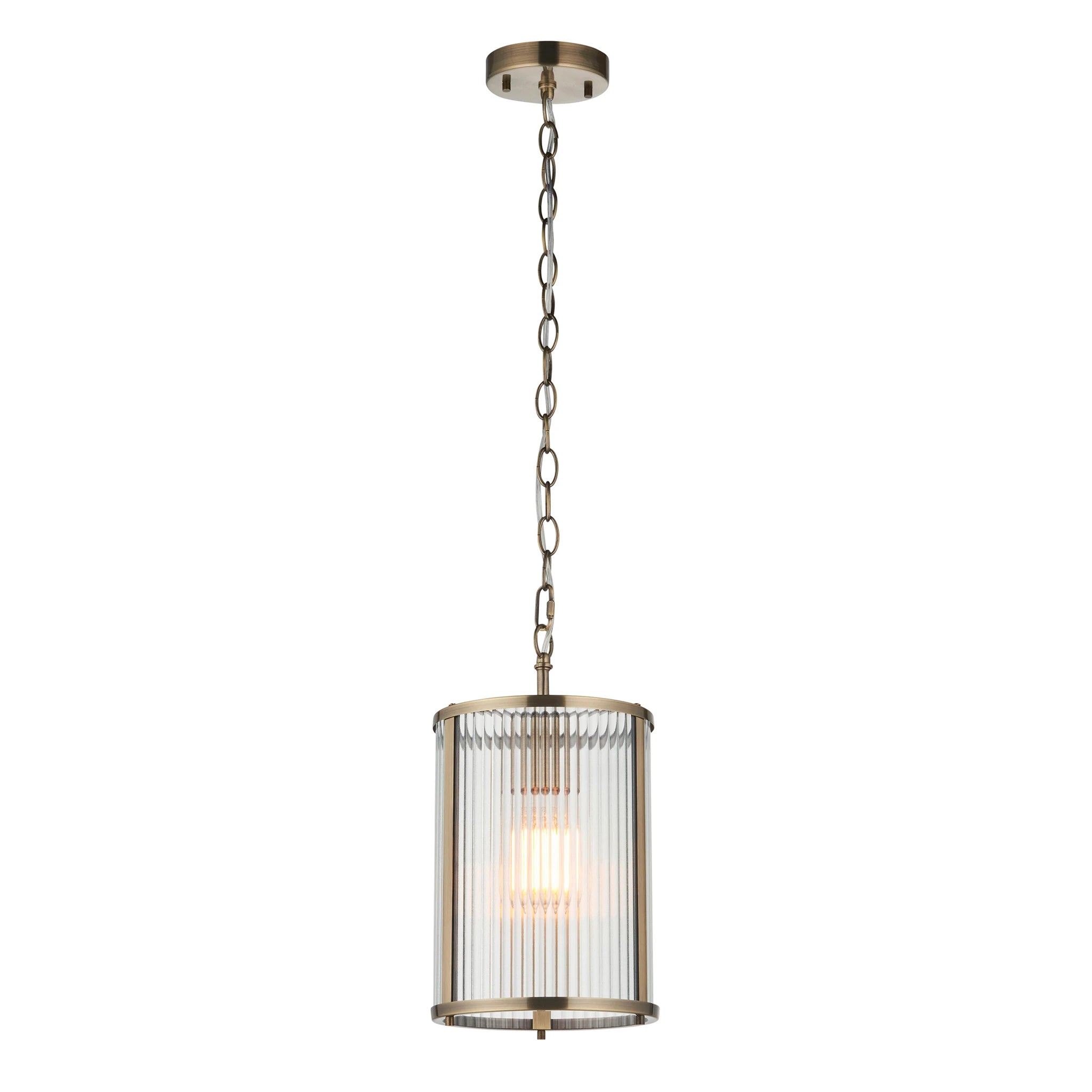 Hayden Antique Brass Single Pendant Light