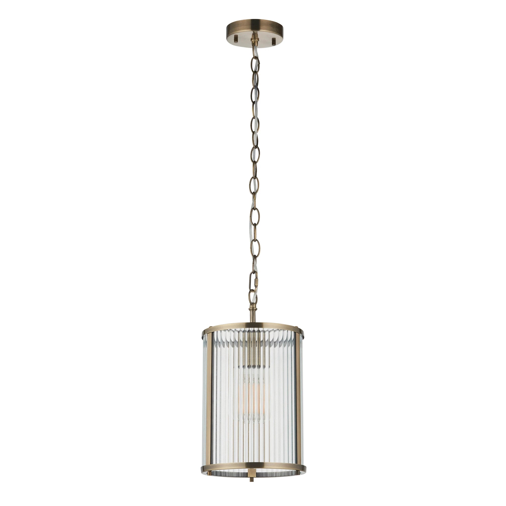 Hayden Antique Brass Single Pendant Light
