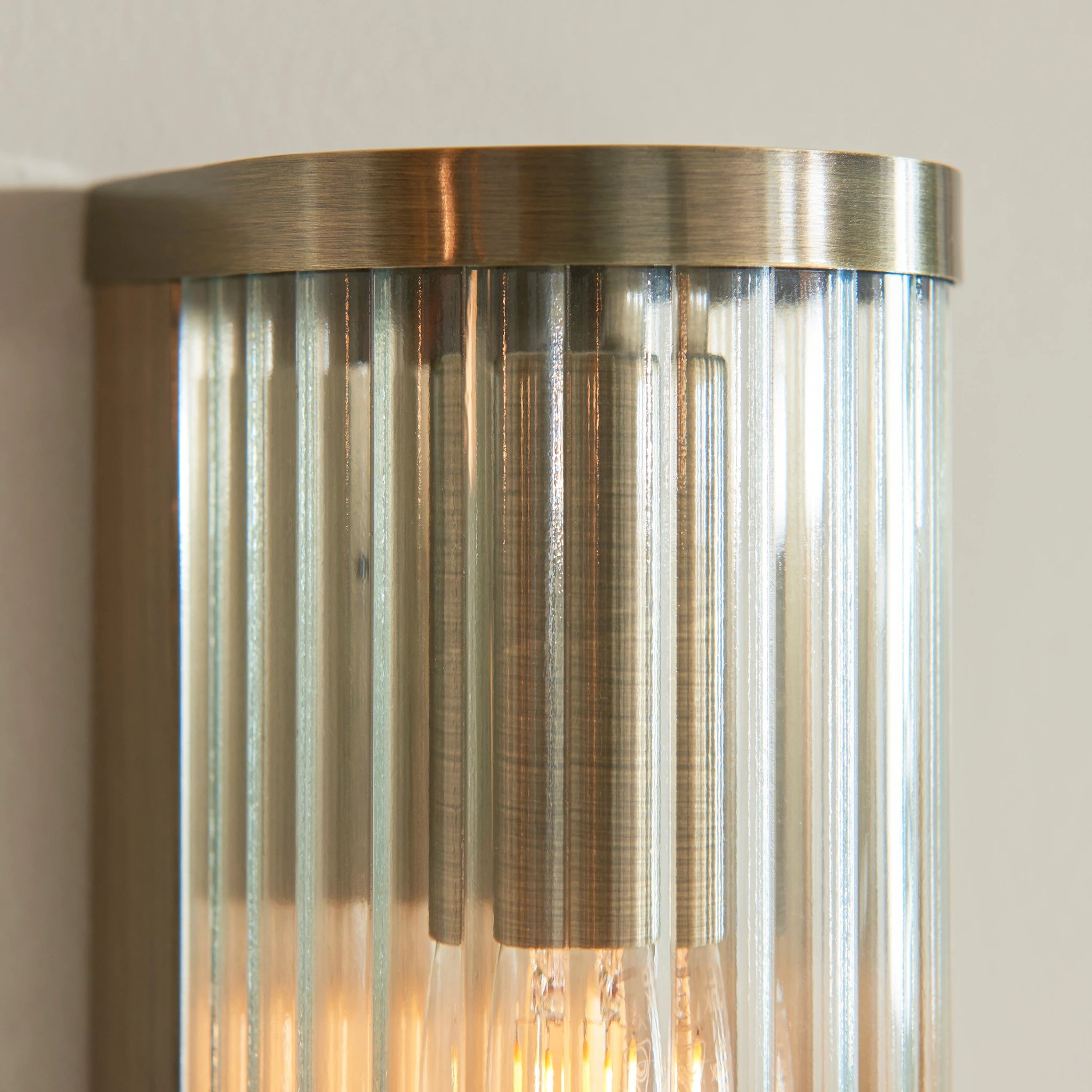 Hayden Antique Brass 2 Light Wall Light