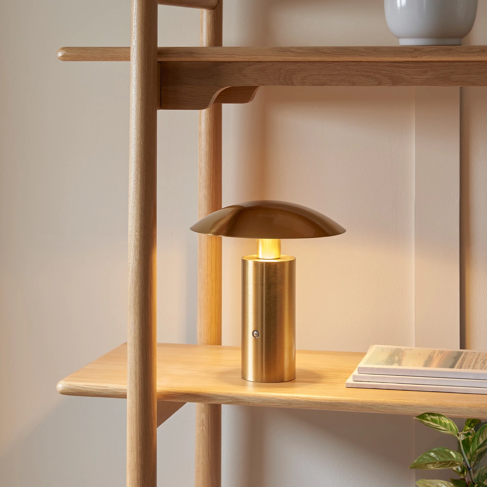 Amberwharf Rechargeable Brushed Gold Table Lamp