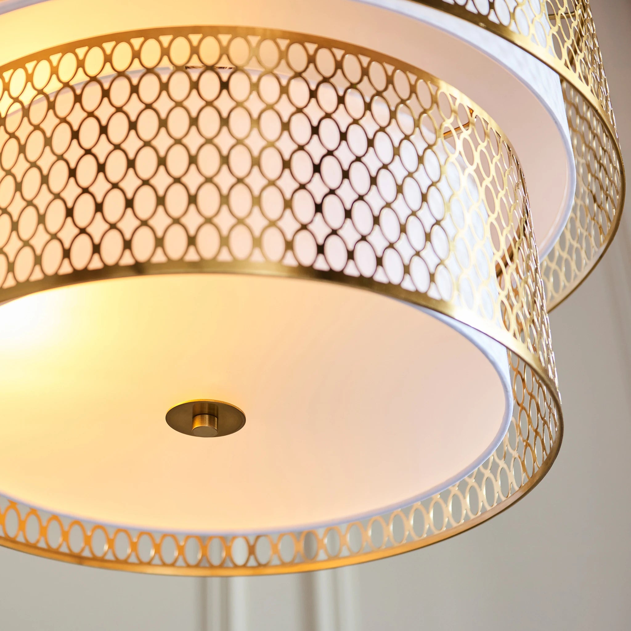 Cortez Gold & White 6 Light Pendant