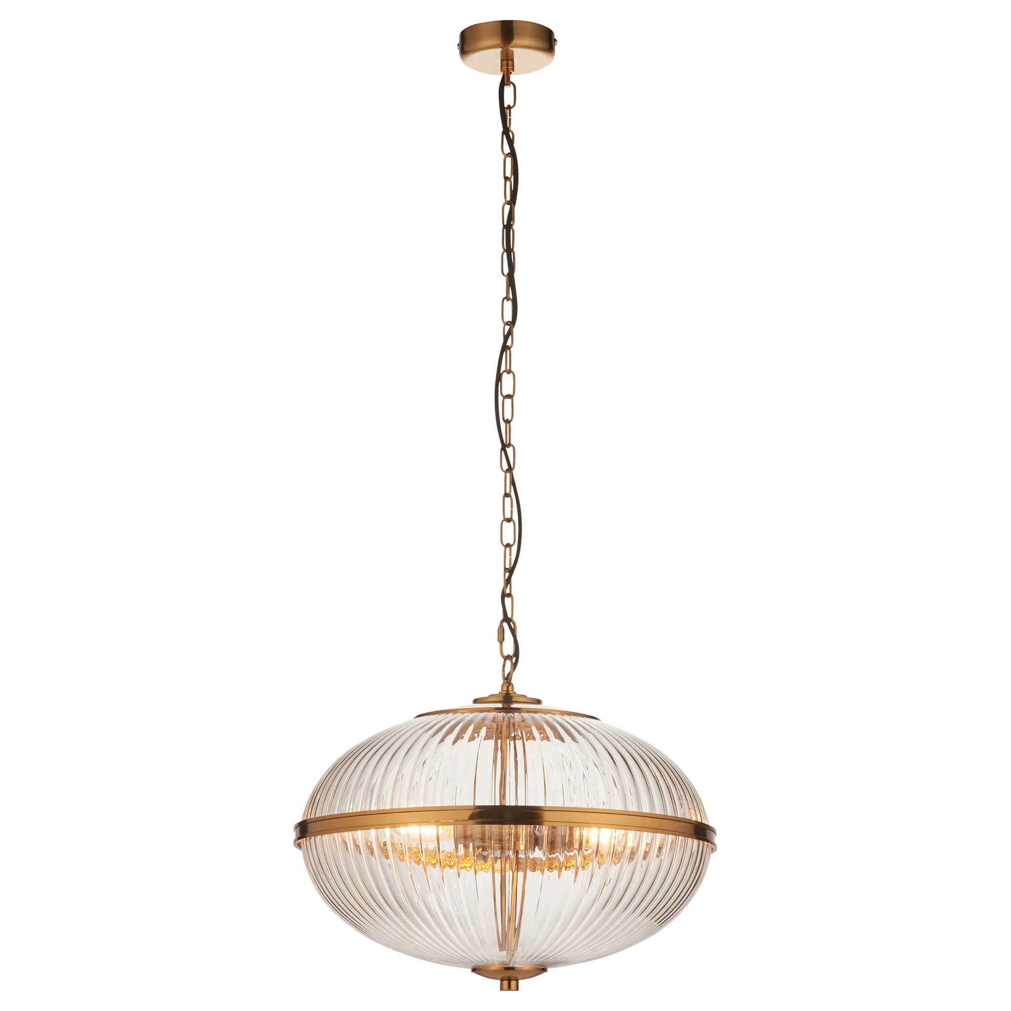 Clarissa Vintage Brass 3 Light Pendant