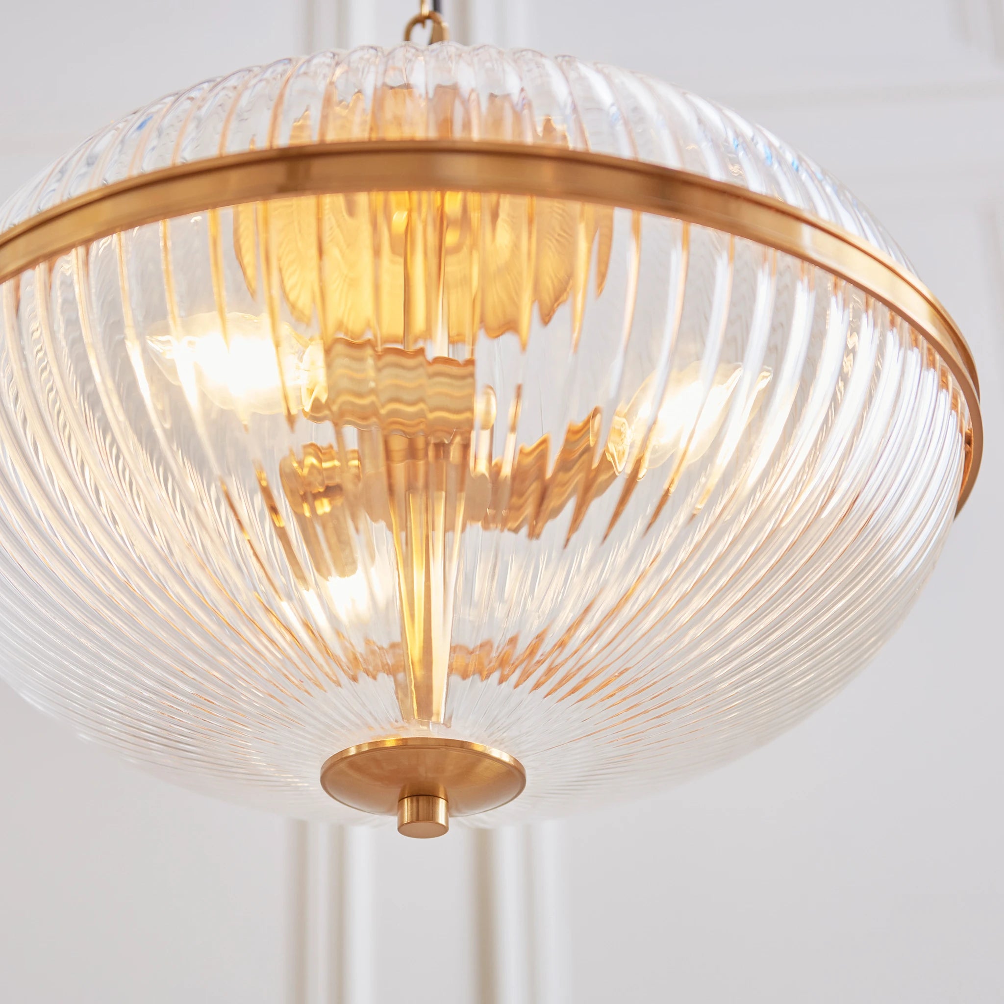 Clarissa Vintage Brass 3 Light Pendant