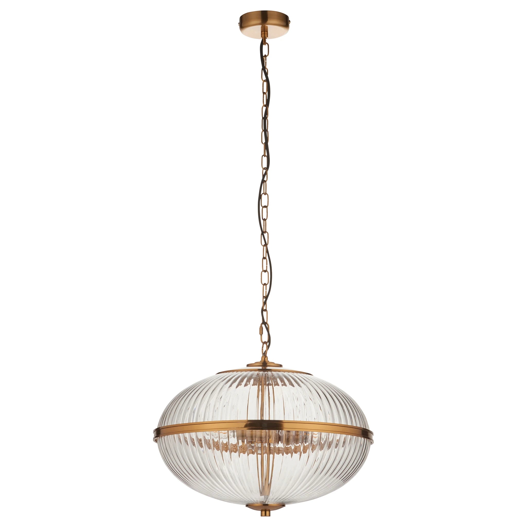 Clarissa Vintage Brass 3 Light Pendant