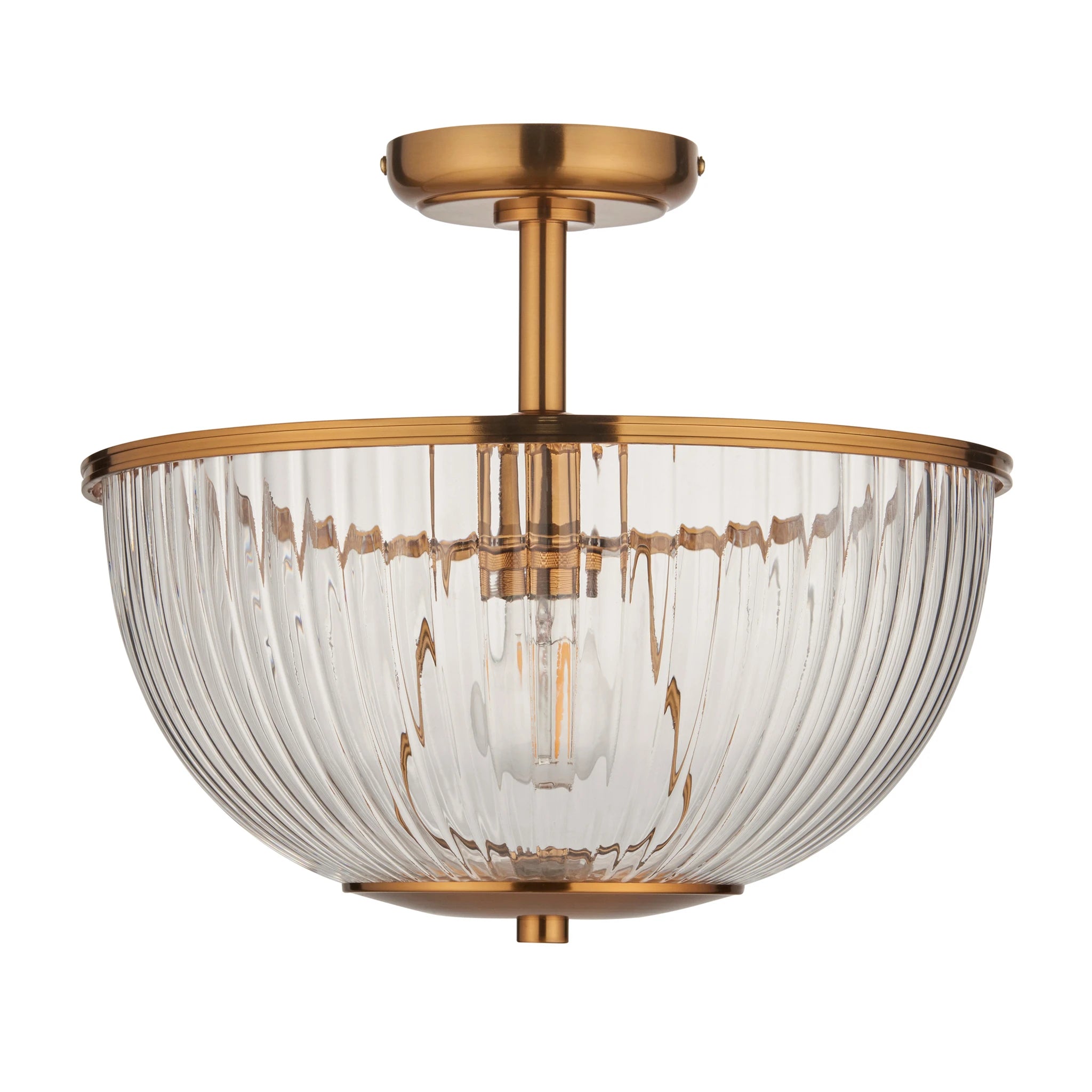 Clarissa Bowl Vintage Brass Ceiling Light