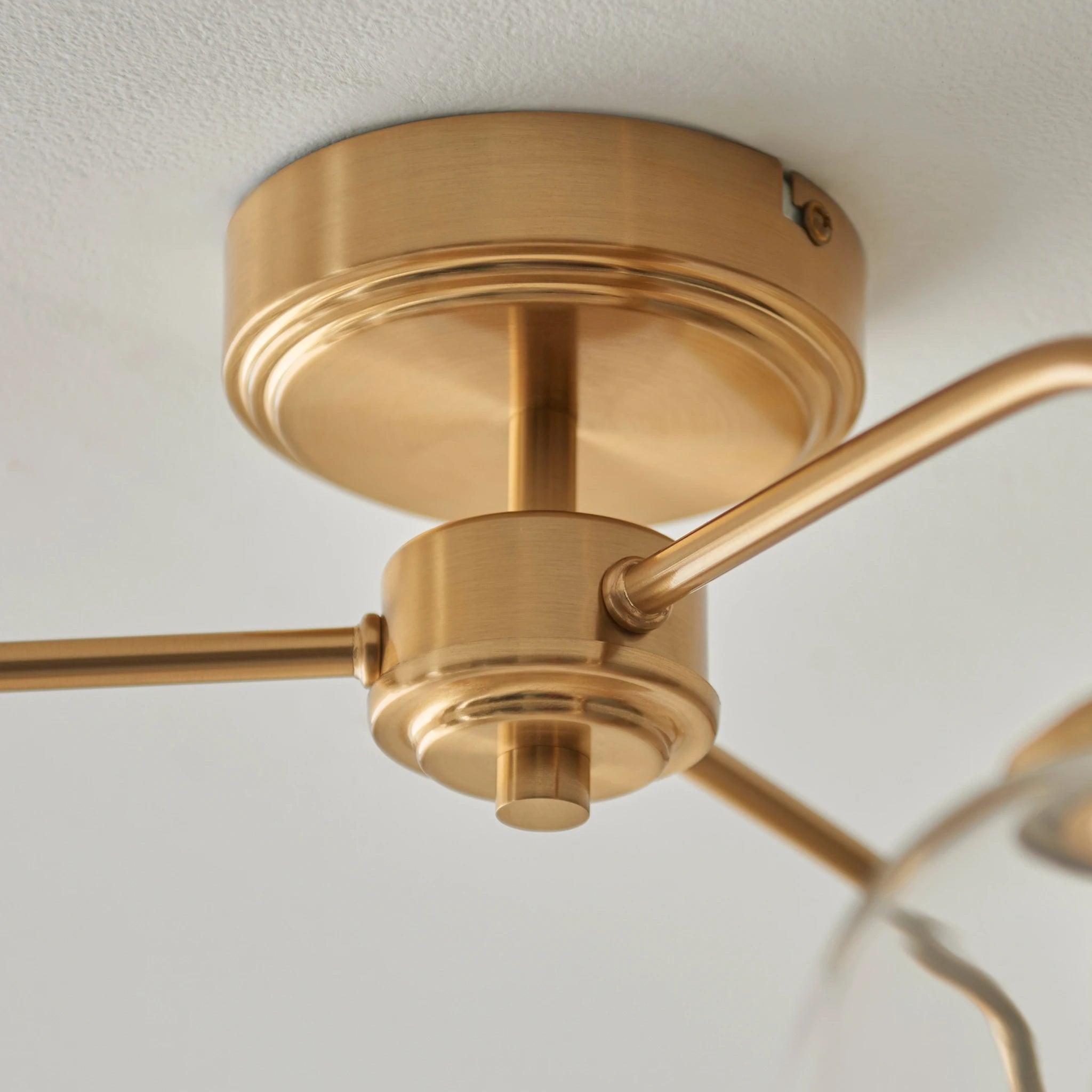 Gramercy Brushed Aged Brass 3 Light Ceiling Light