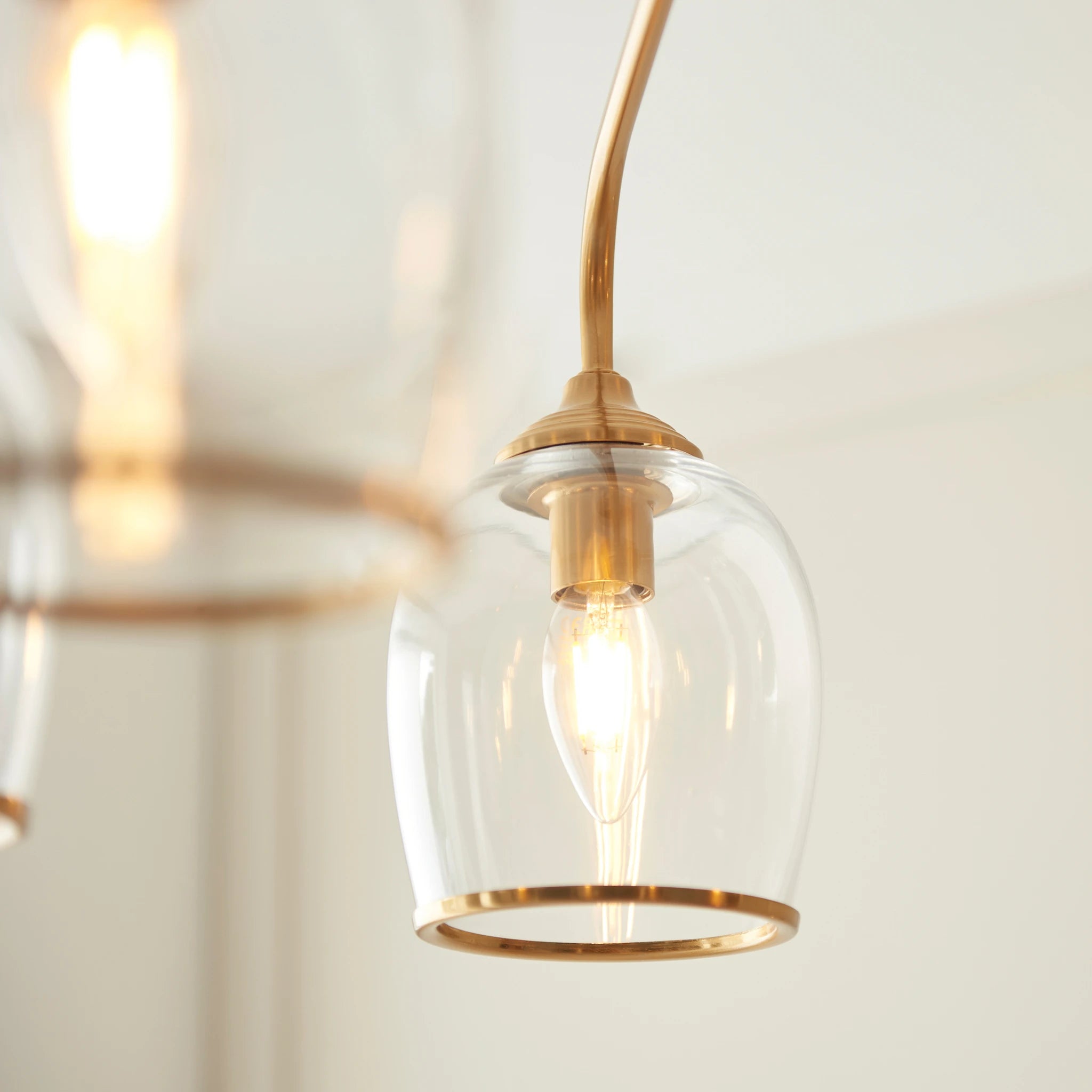 Gramercy Brushed Aged Brass 5 Light Pendant