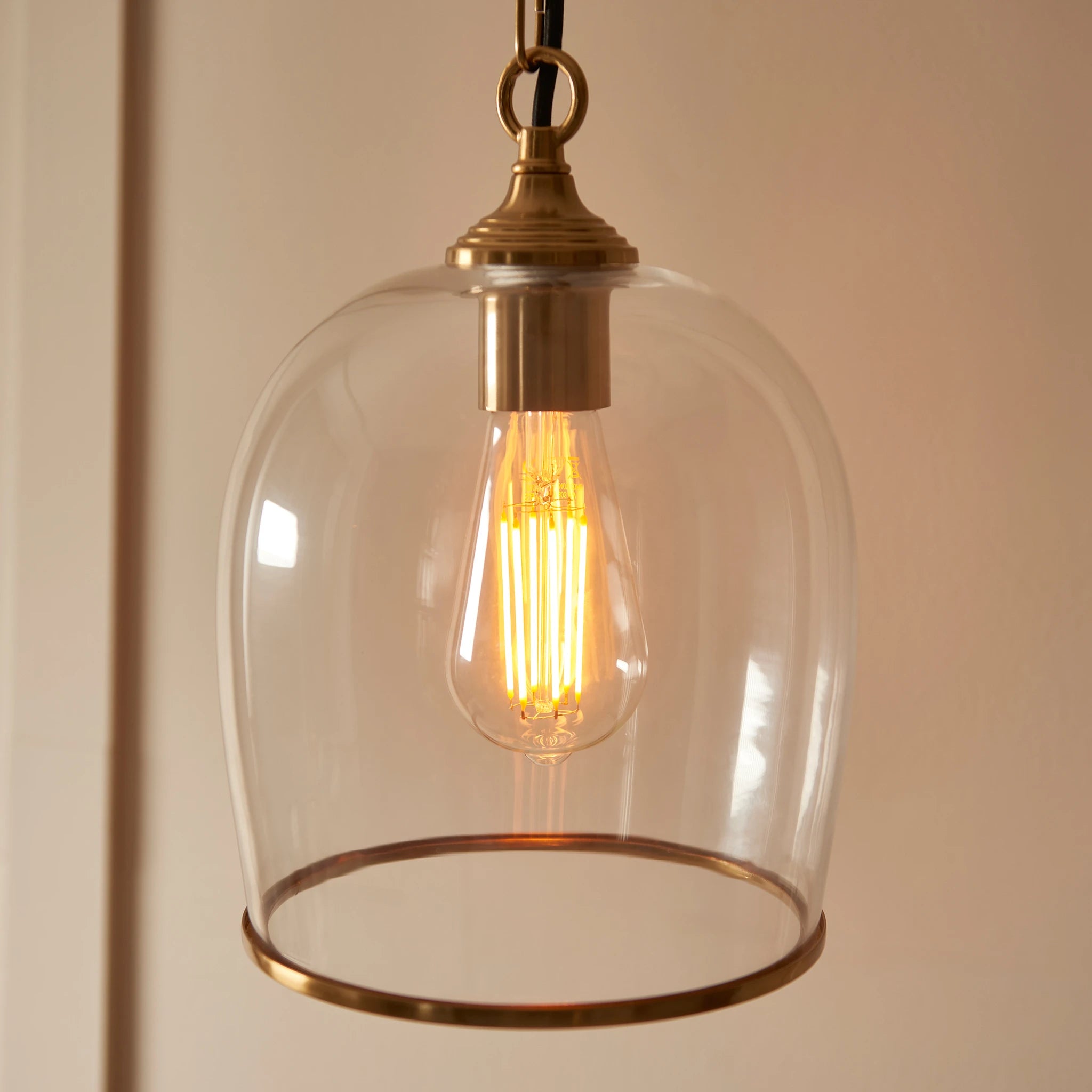 Gramercy Brushed Aged Brass Single Pendant Light