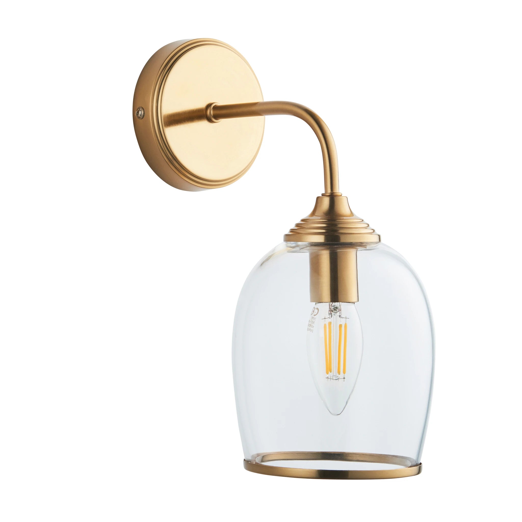 Gramercy Brushed Aged Brass Wall Light