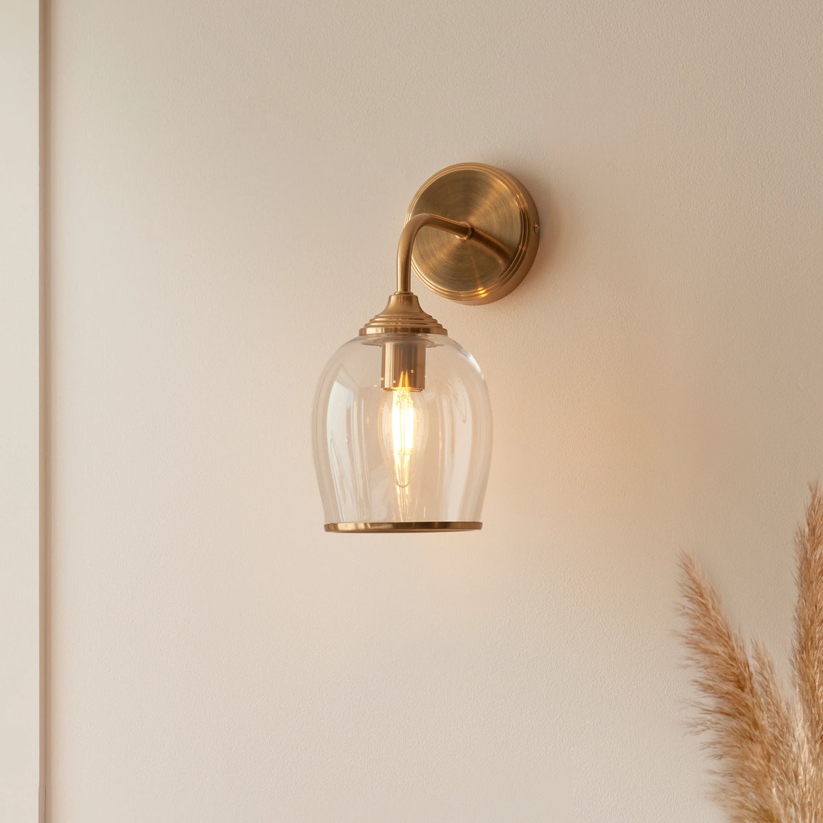 Gramercy Brushed Aged Brass Wall Light