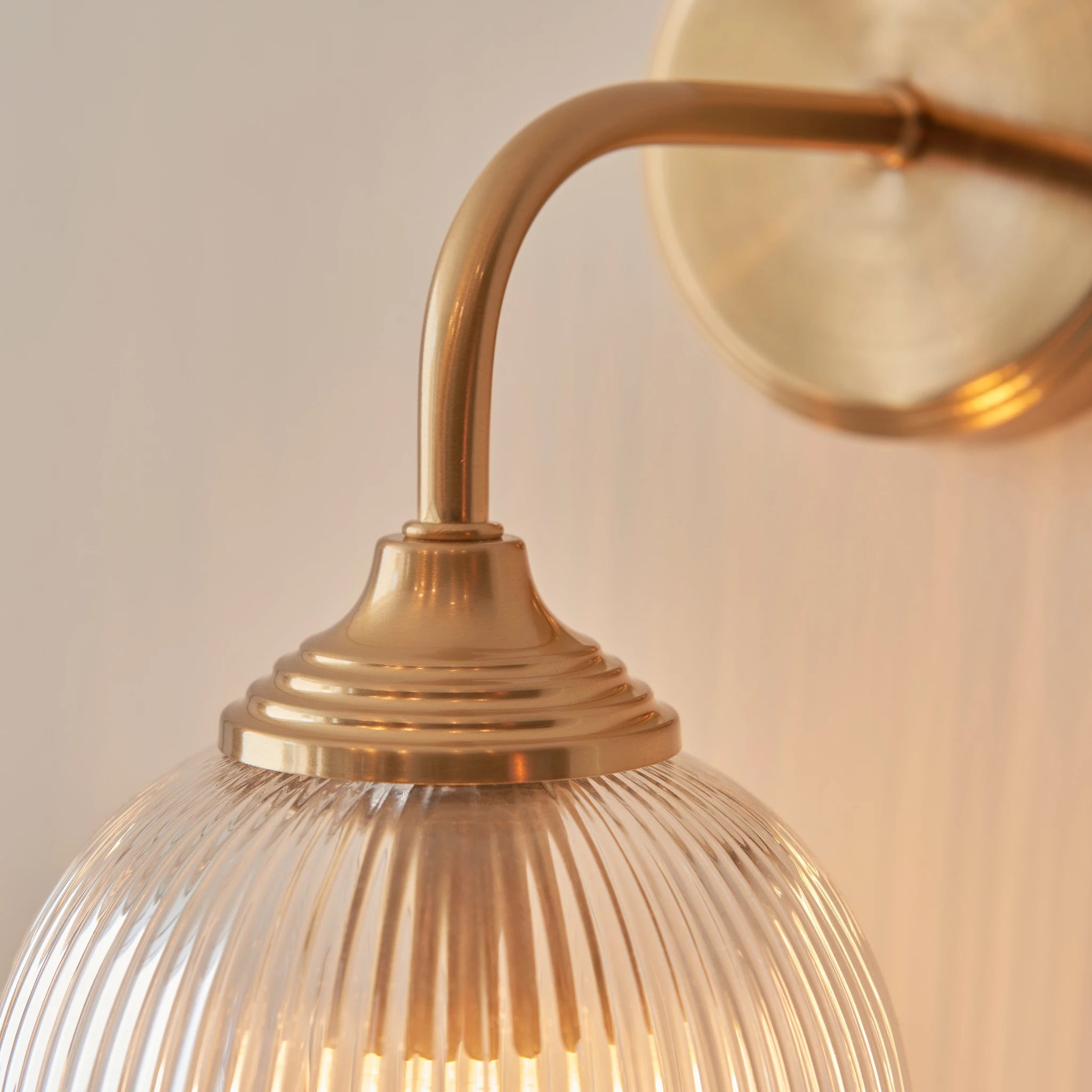 Gramercy Ribbed Brushed Aged Brass Wall Light