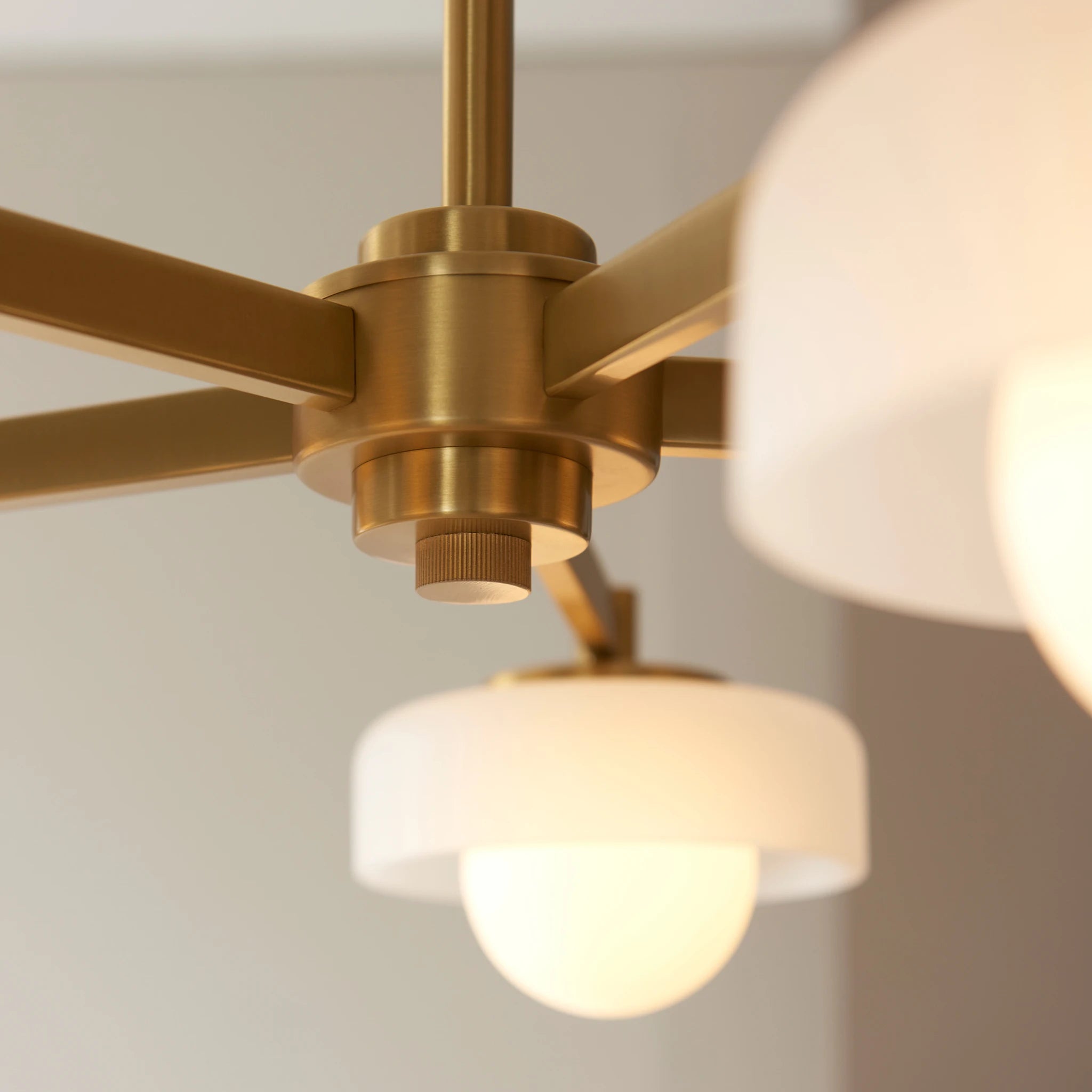 Aldric Brushed Aged Brass 5 Light Pendant
