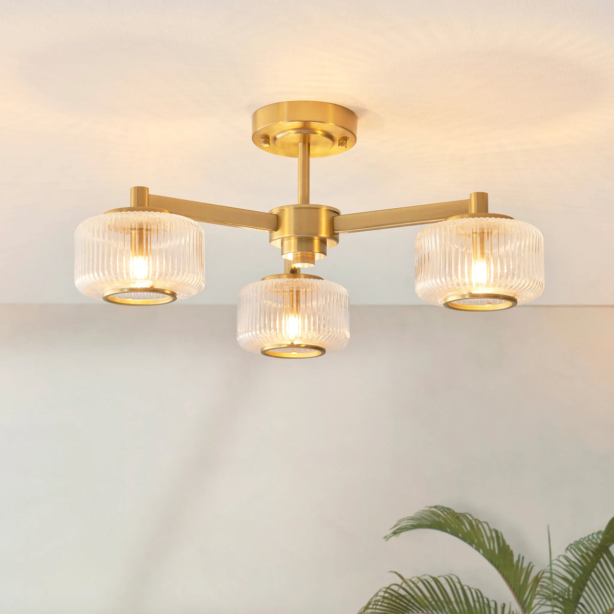 Rosalie Brushed Aged Brass Ceiling Light