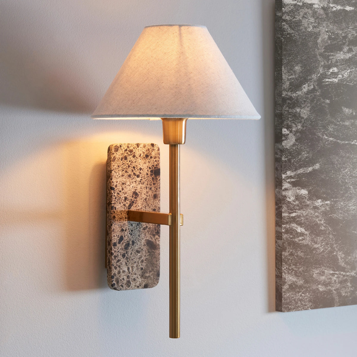 Pietrana Dark Brown Emperador Marble Wall Light