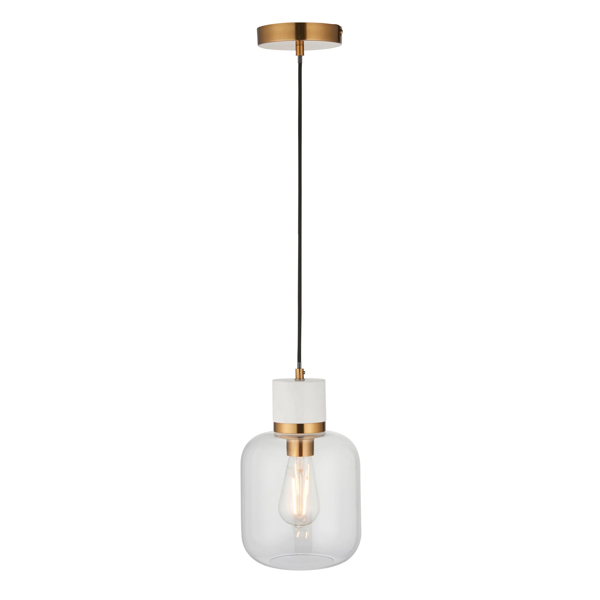 Marmora White Volakas Marble Single Pendant Light