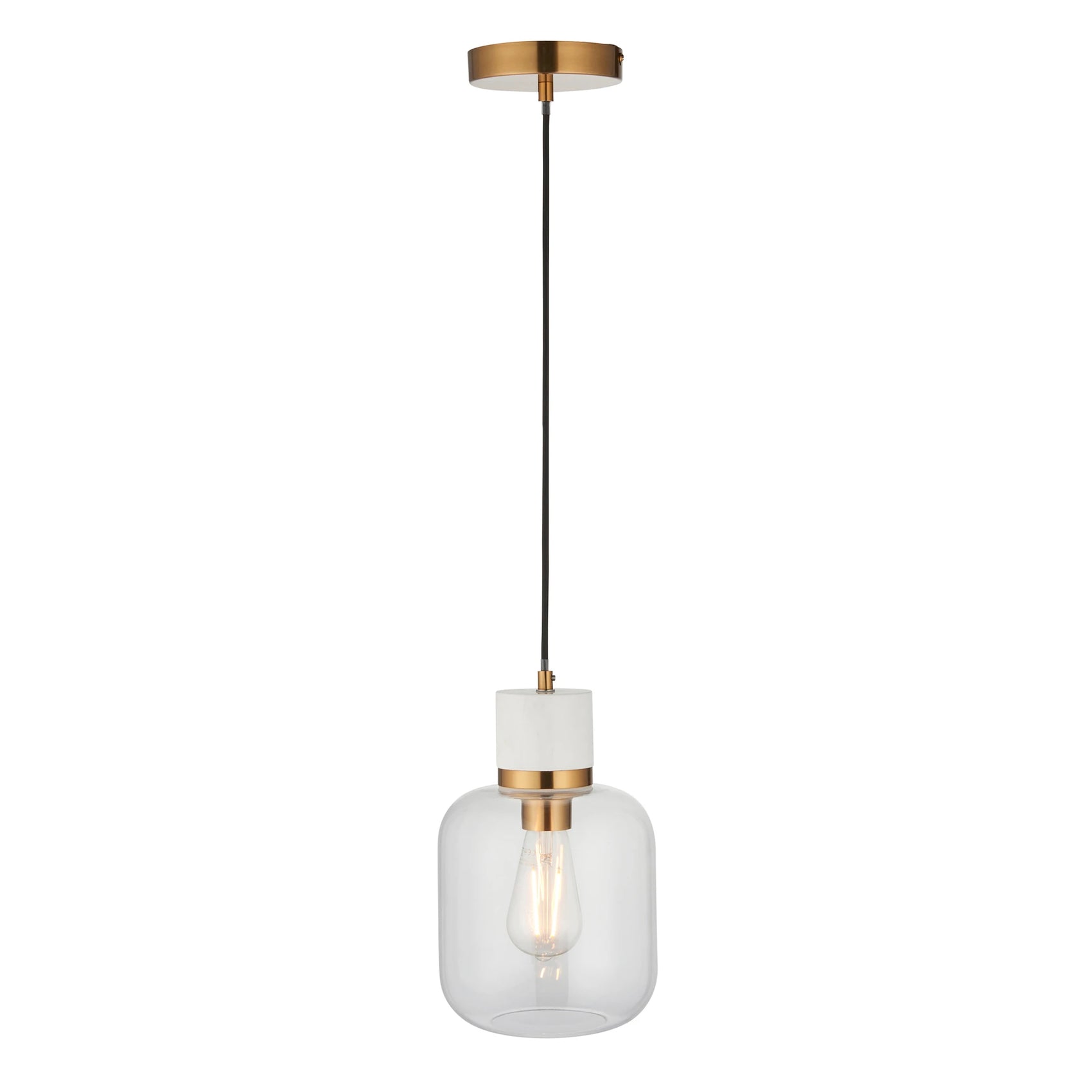 Marmora White Volakas Marble Single Pendant Light