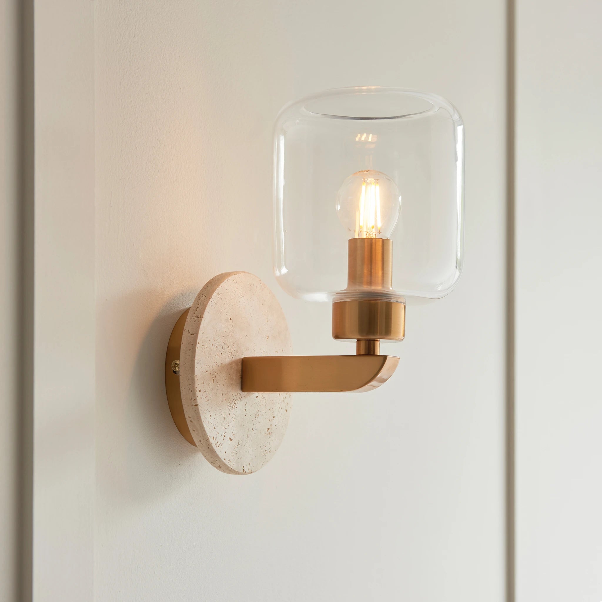 Marmora Natural Travertine Wall Light