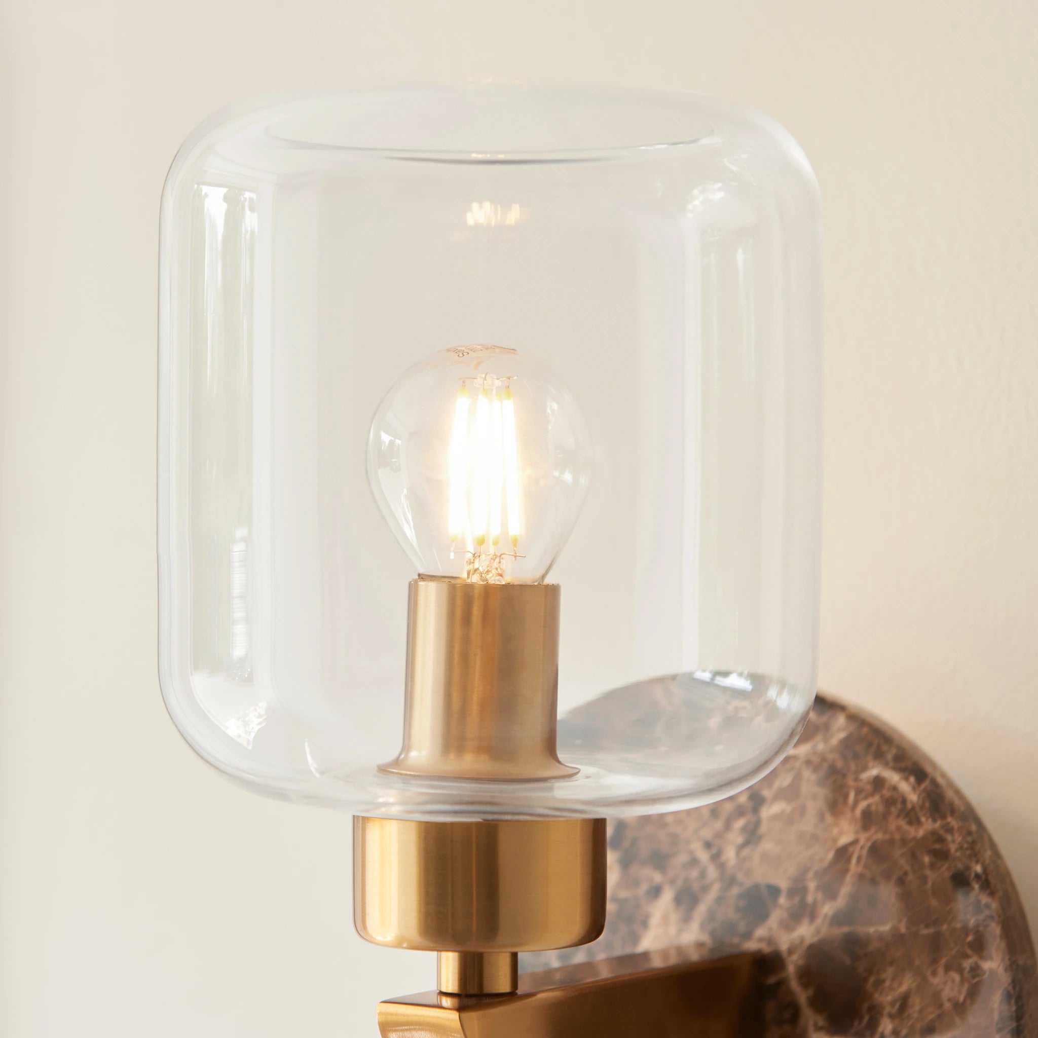 Marmora Dark Brown Emperador Marble Wall Light