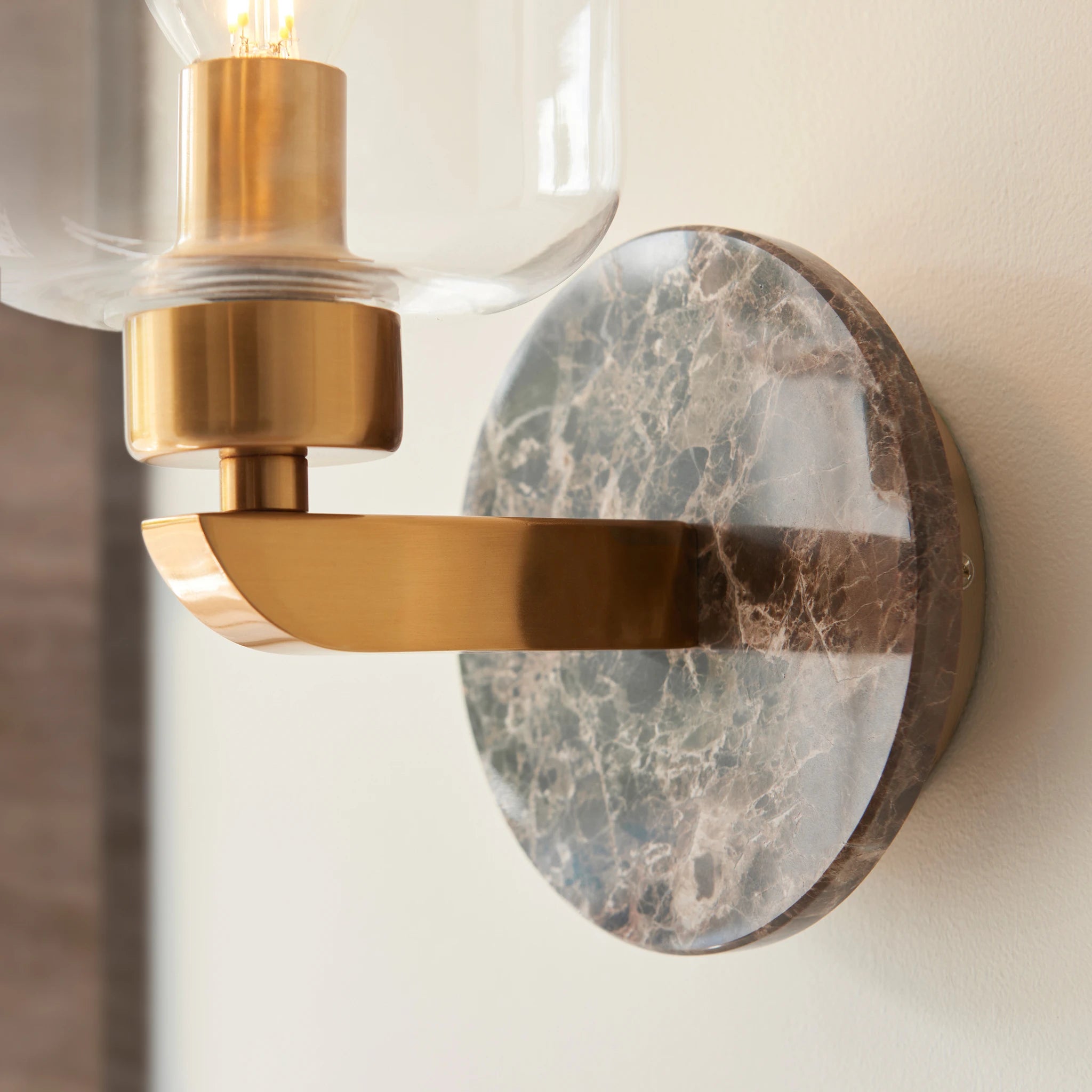Marmora Dark Brown Emperador Marble Wall Light