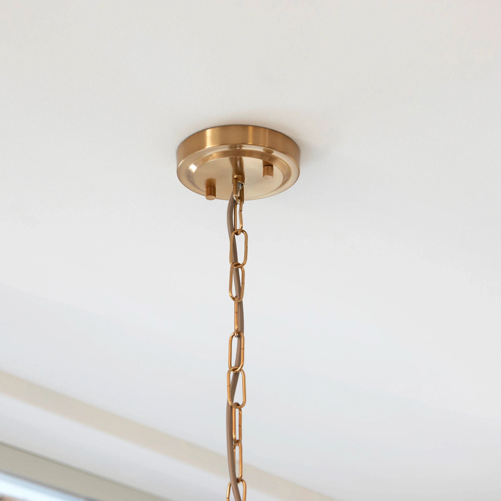 Lunetta Brushed Aged Brass Pendant Light