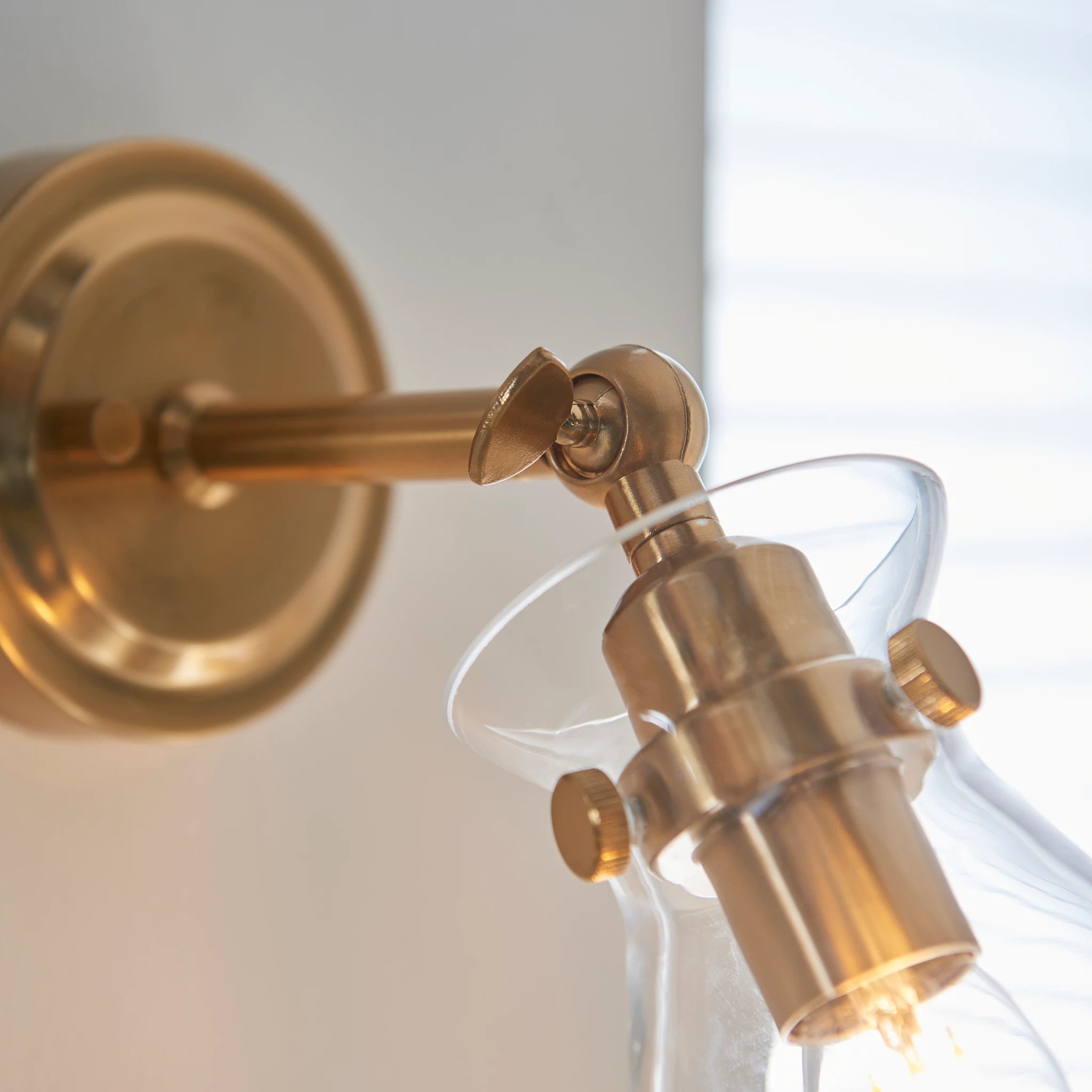 Lunetta Brushed Aged Brass Single Wall Light