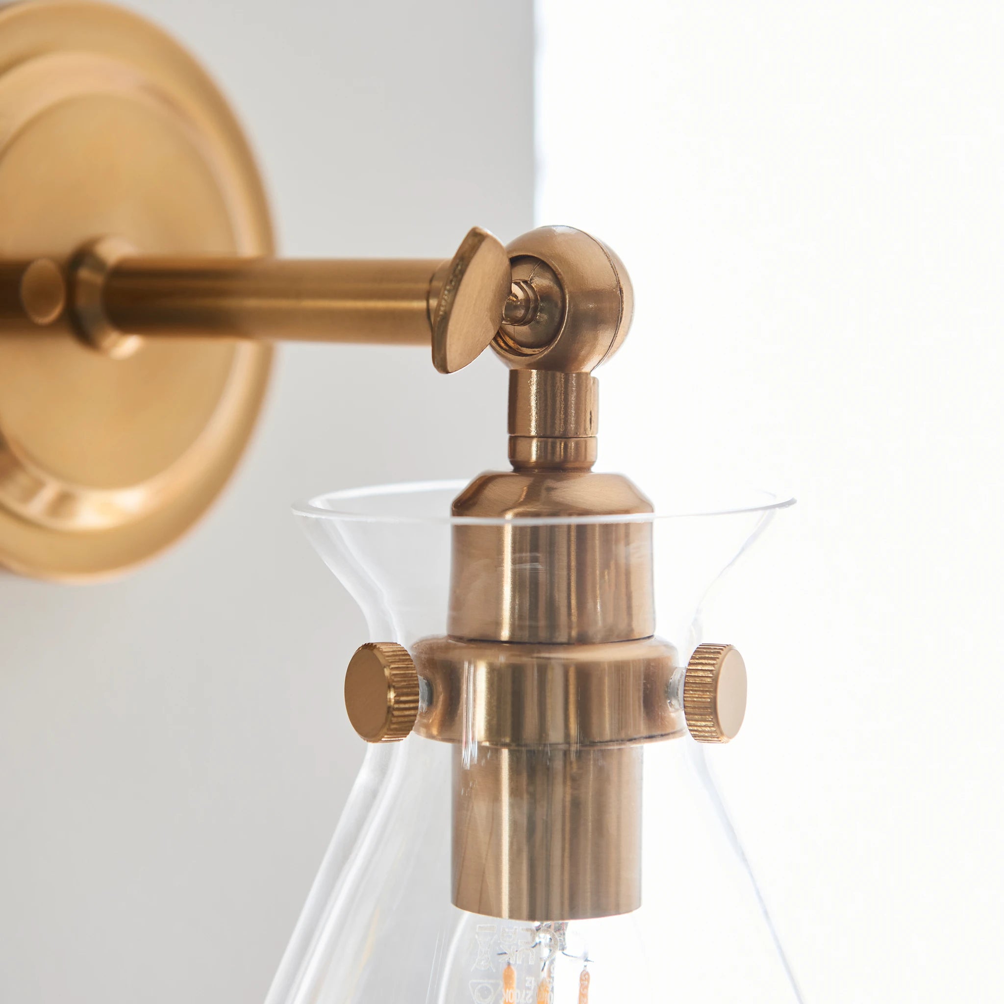 Lunetta Brushed Aged Brass Single Wall Light