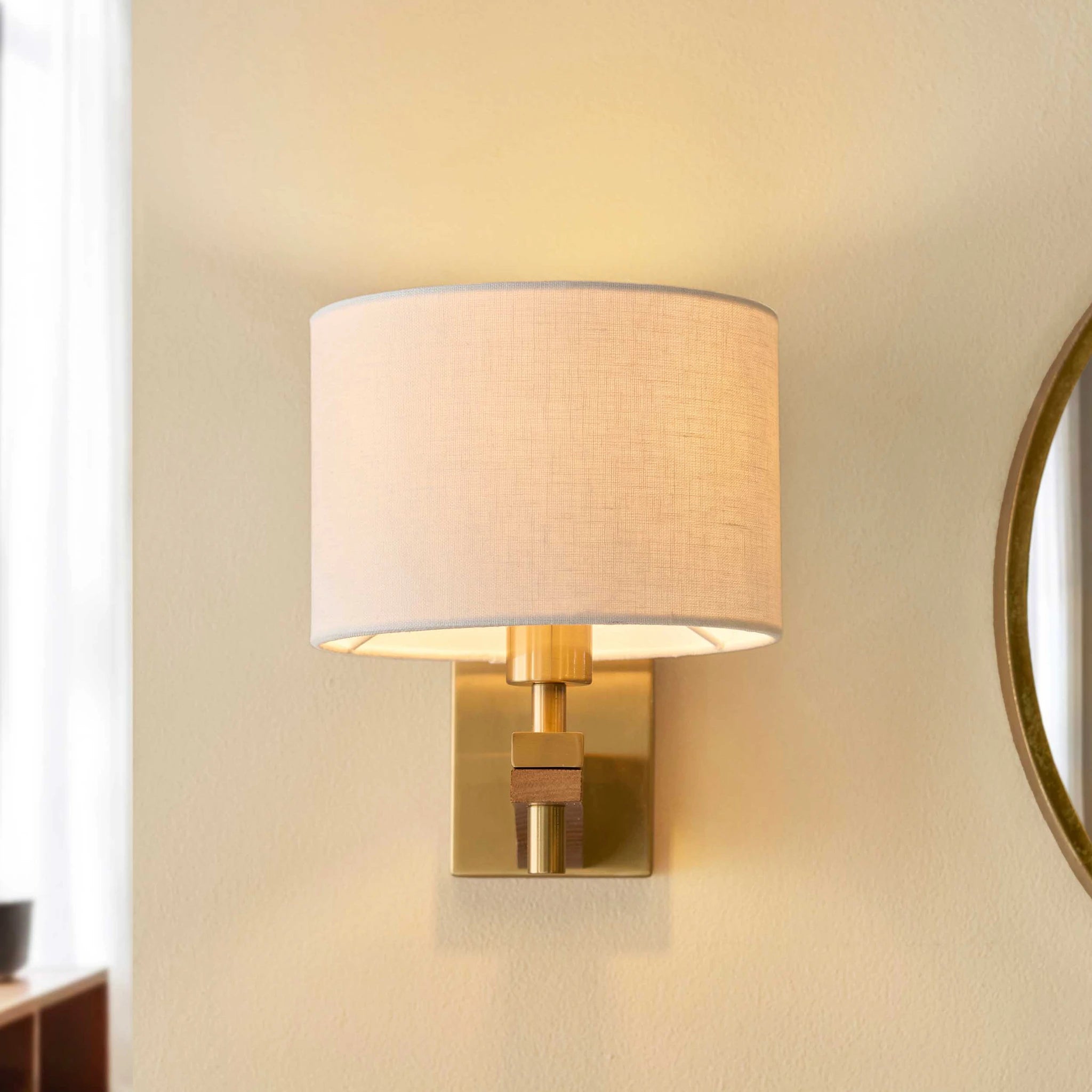Lorelai Brushed Aged Brass Single Wall Light