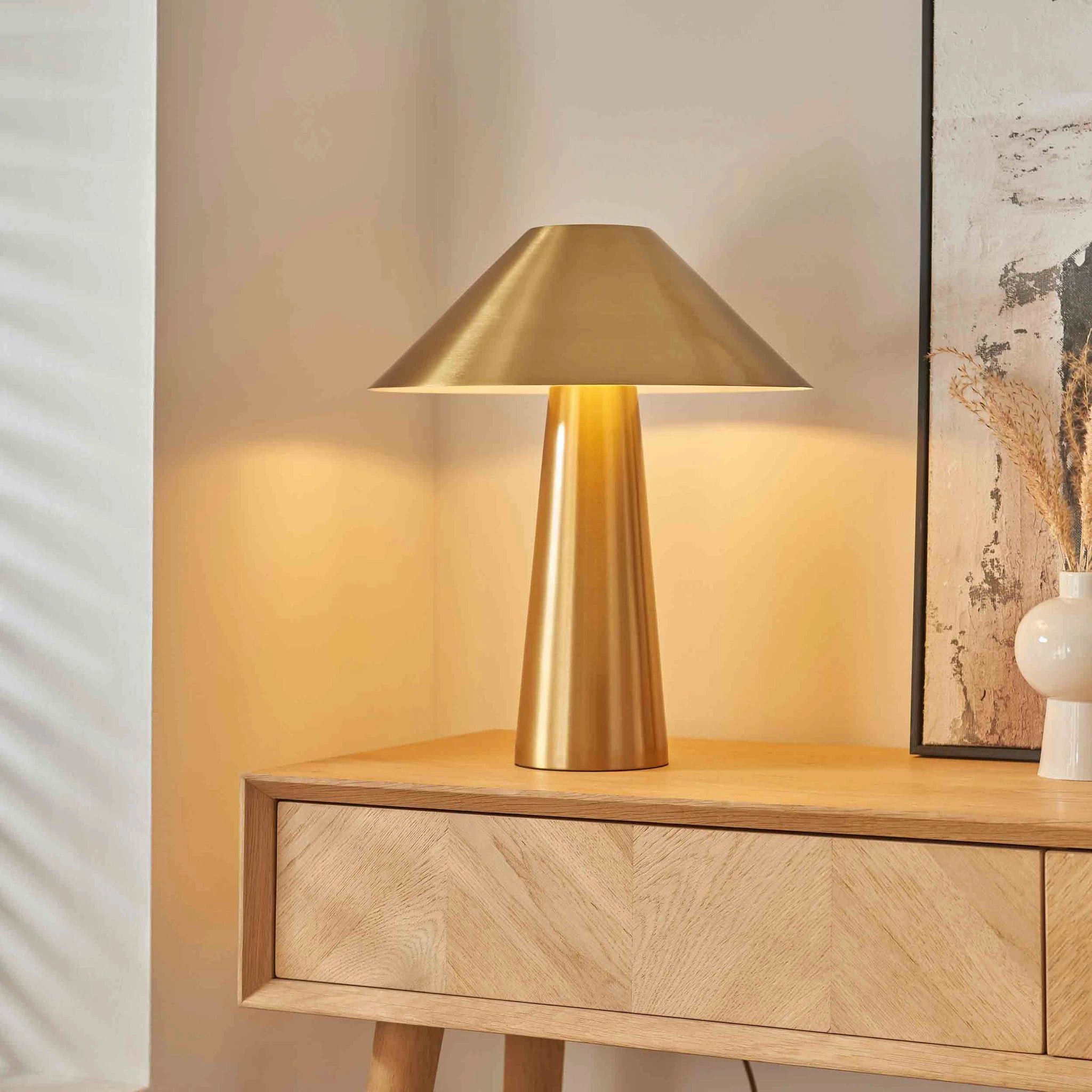 Amberfields Brushed Aged Brass Table Lamp