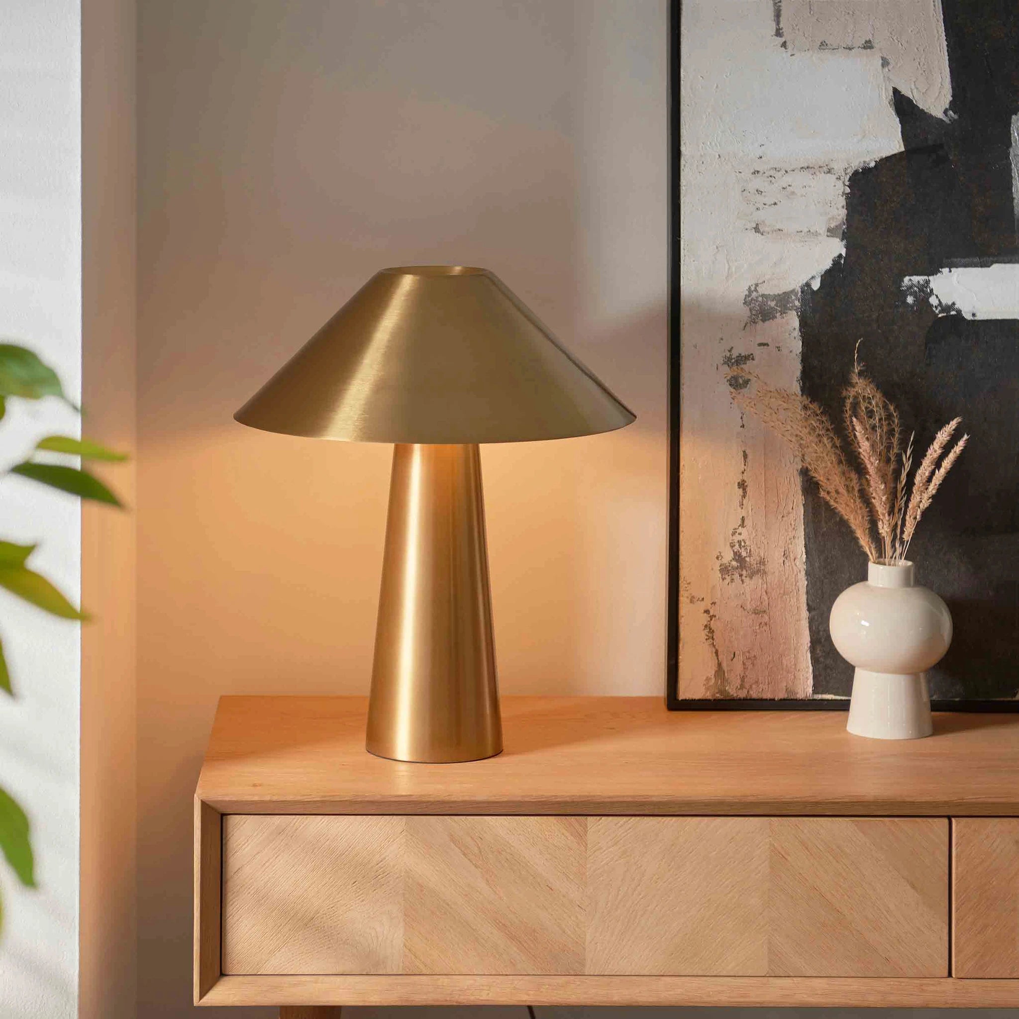 Amberfields Brushed Aged Brass Table Lamp
