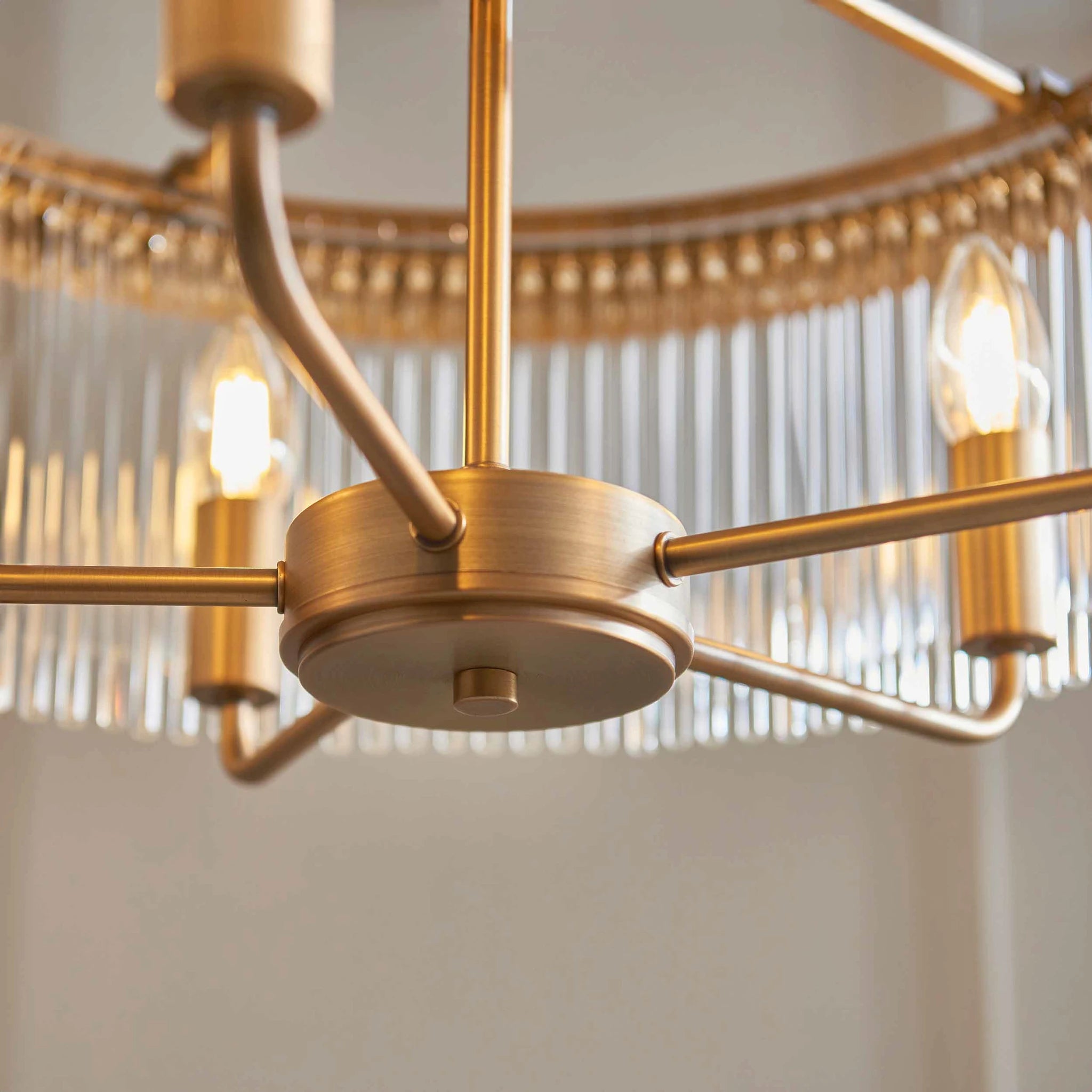 Auremont Warm Antique Brass 5 Light Pendant