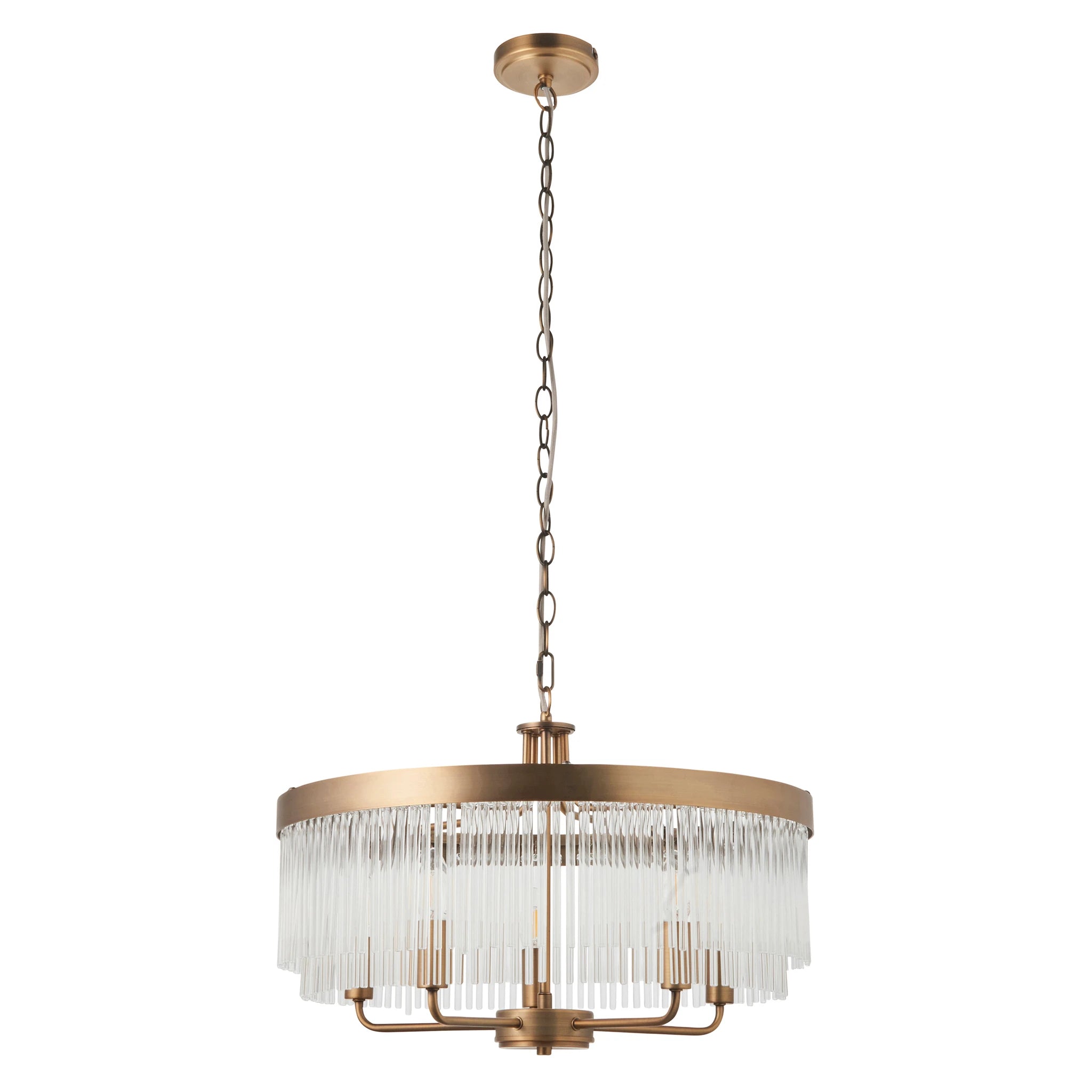 Auremont Warm Antique Brass 5 Light Pendant