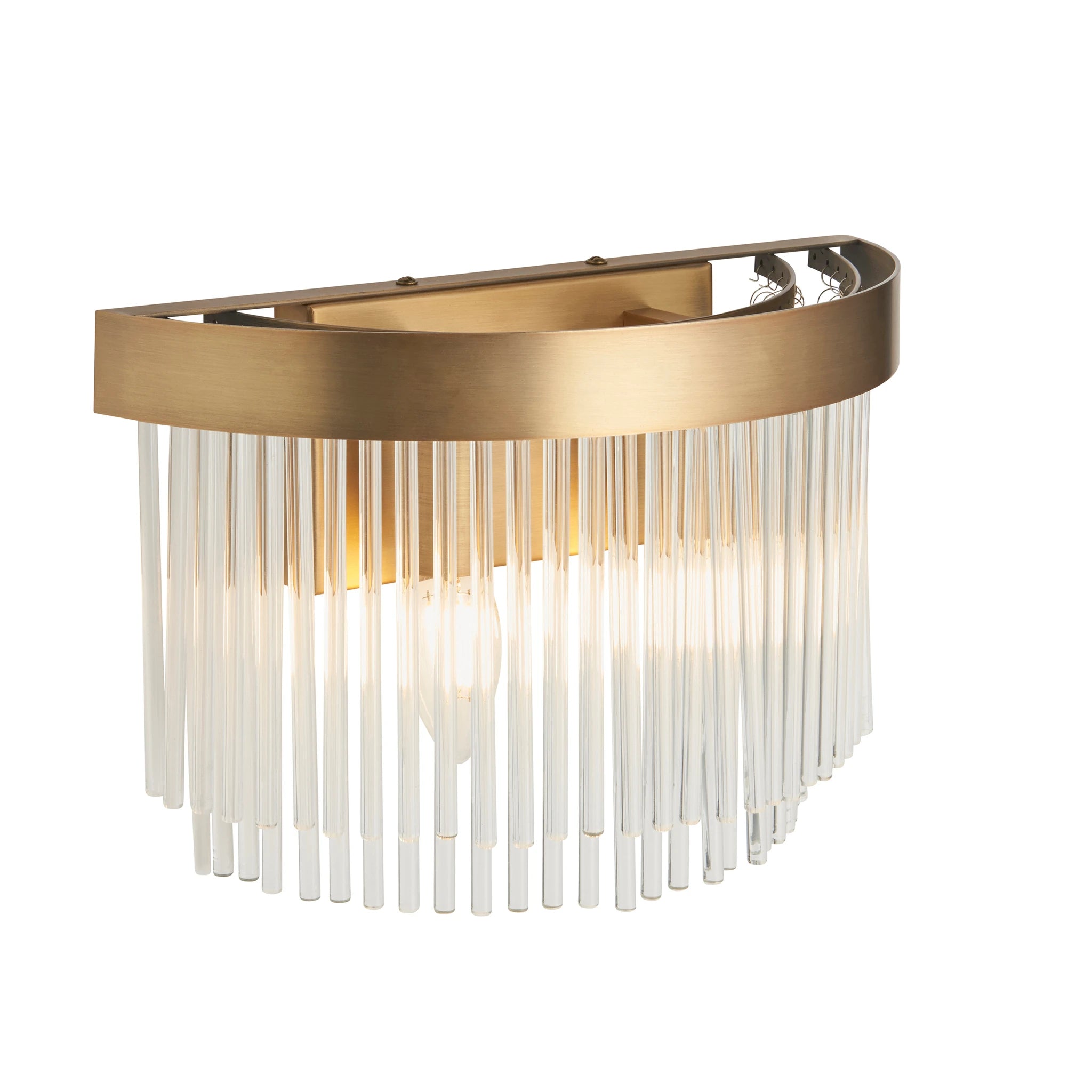 Auremont Warm Antique Brass 2 Light Wall Light